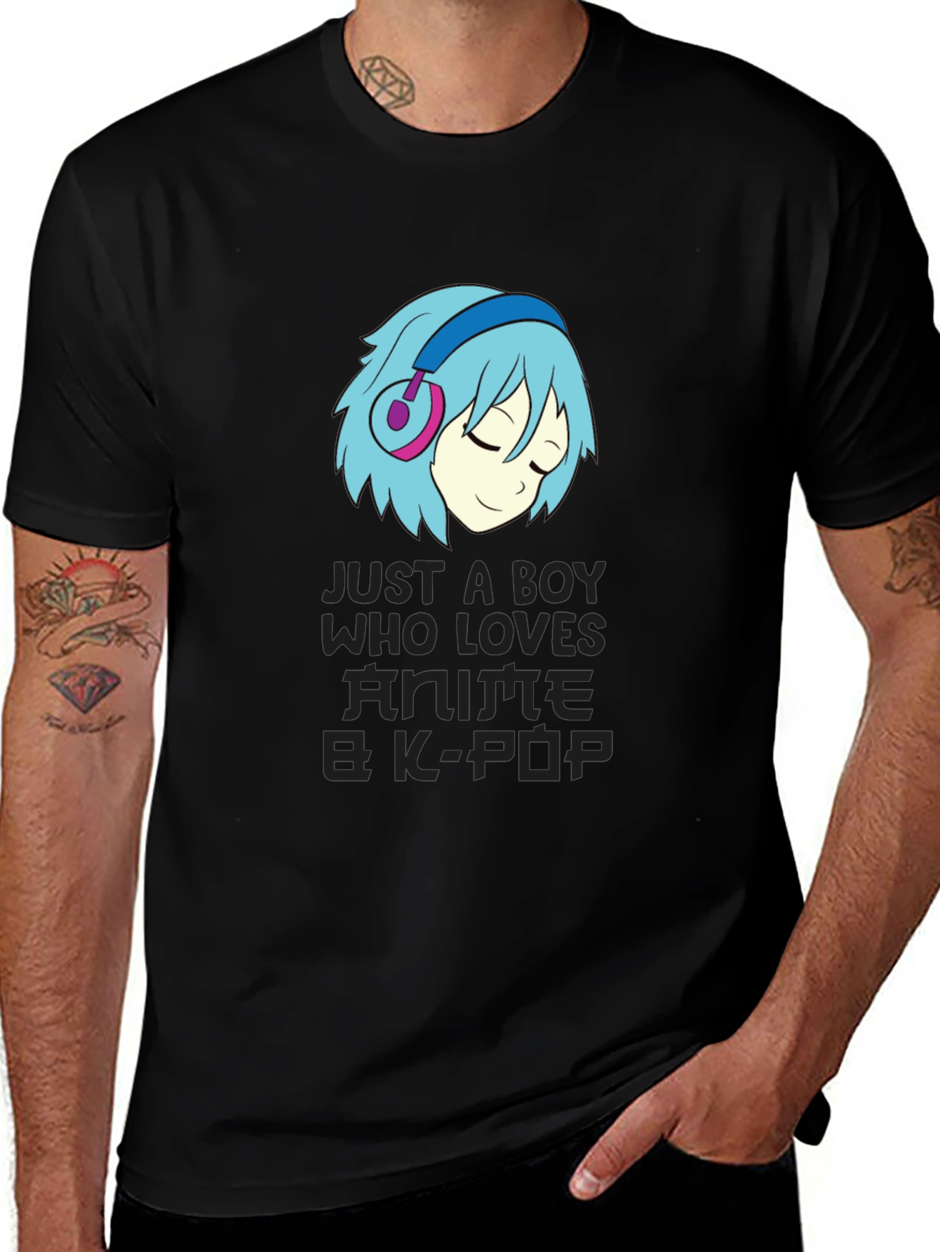 Variant 4 of Anime & K-Pop Boy Graphic Tee