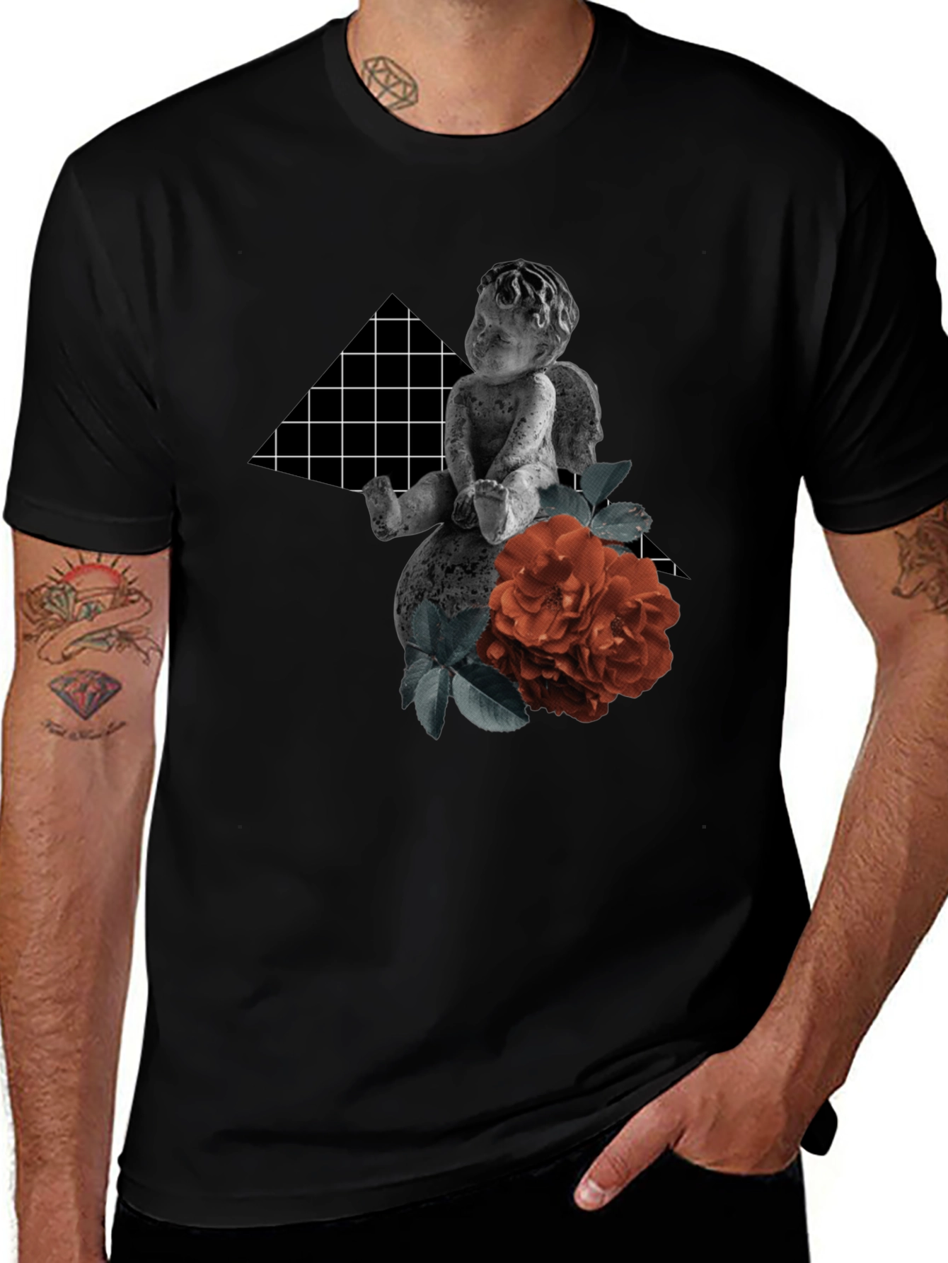 Variant 15 of Cherub & Rose Graphic Tee - Urban Style