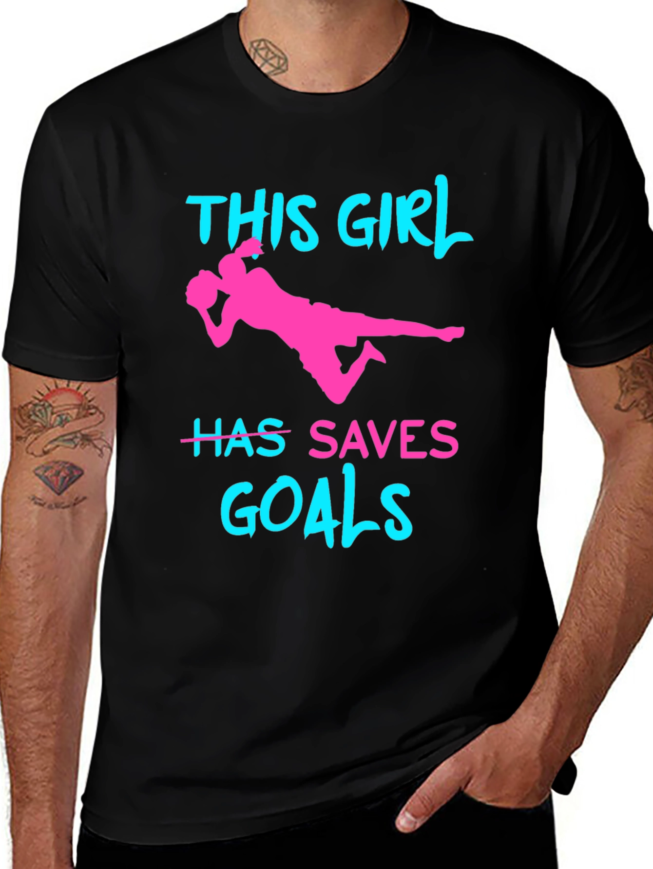 Variant 17 of Girl Soccer Saves Goals T-Shirt
