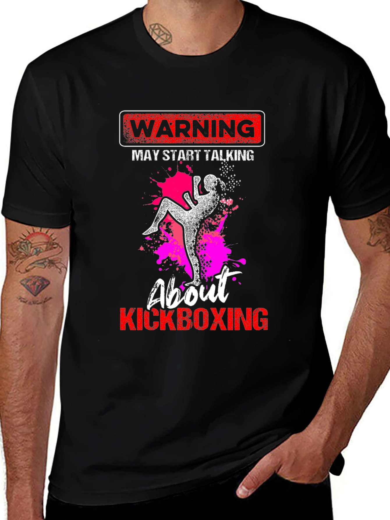 Variant 18 of Kickboxing Warning Graphic Tee