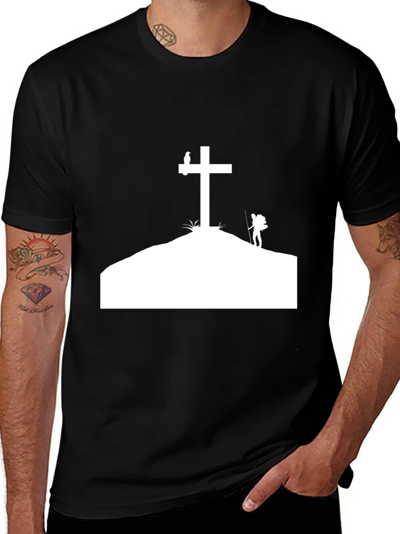 Cross & Climber Graphic Tee - Black