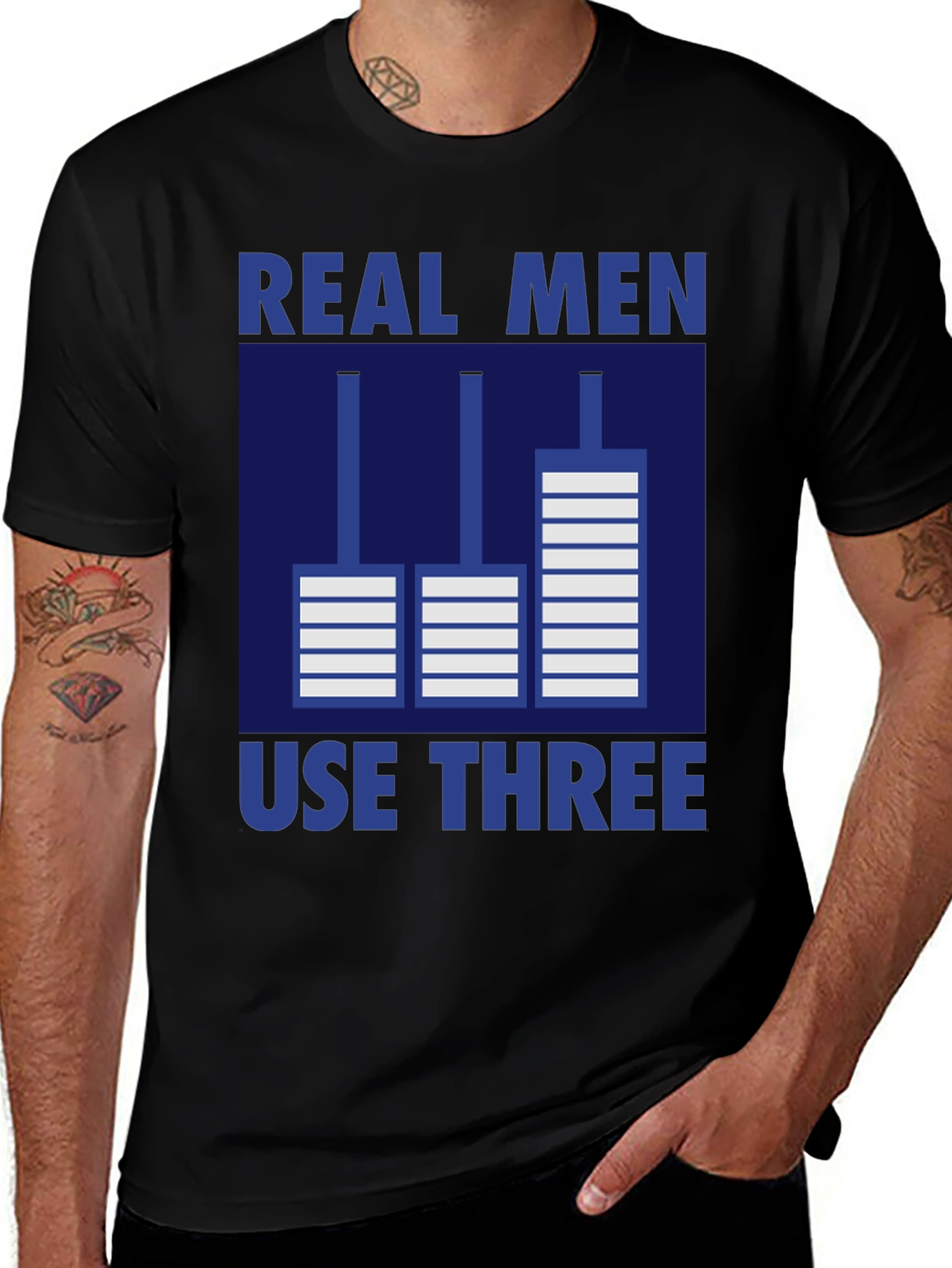 Variant 9 of Real Men Use Three Pedals Graphic T-Shirt