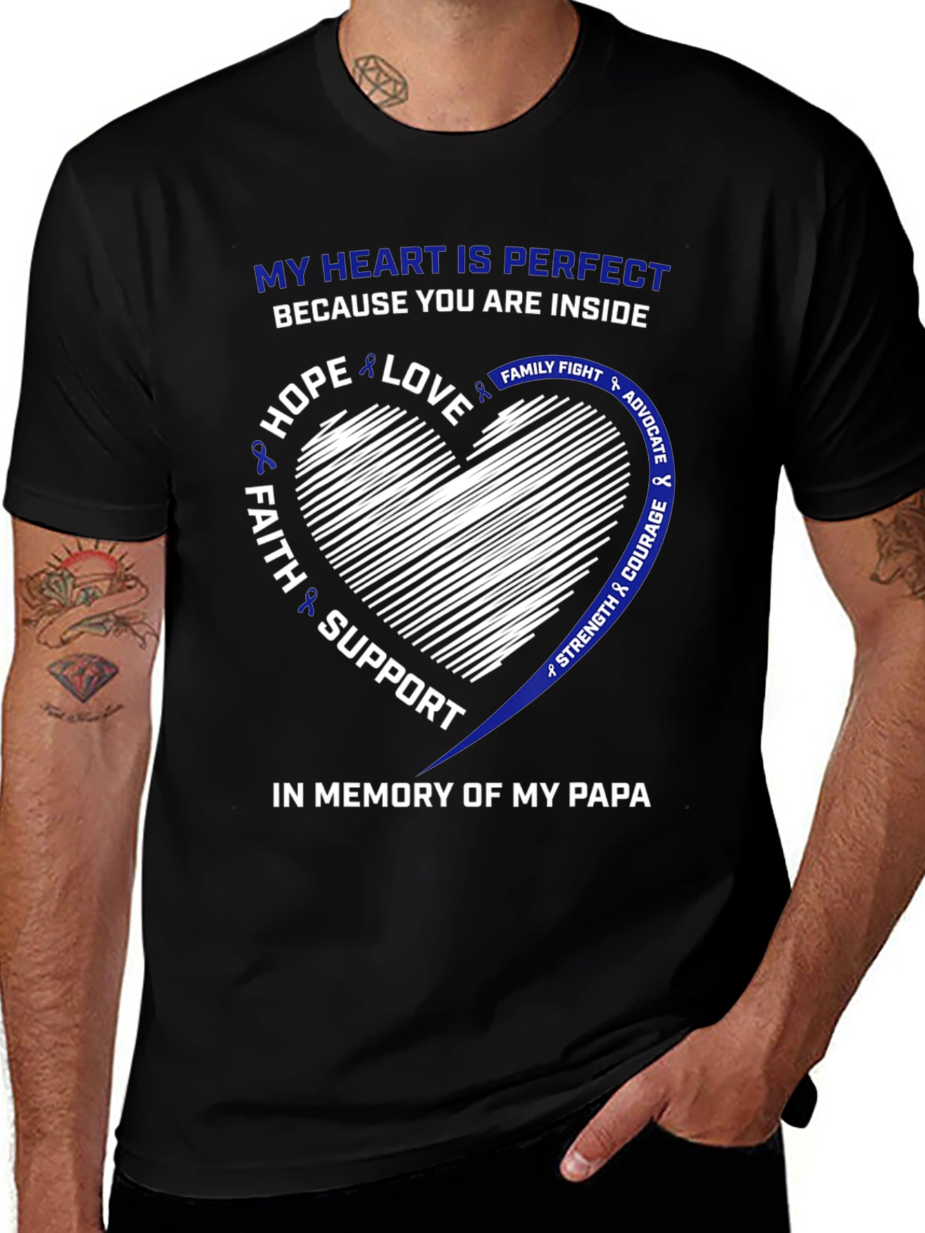 Variant 30 of My Heart is Perfect In Memory of My Papa T-Shirt