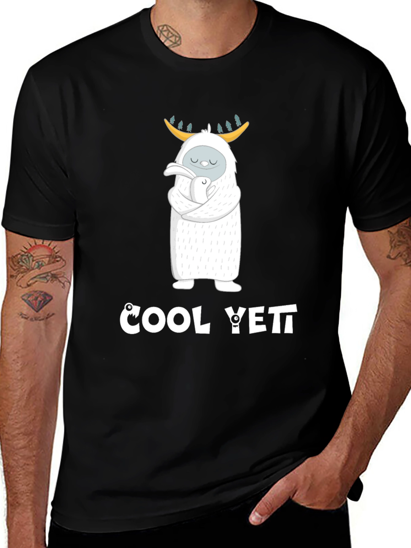 Variant 27 of Cool Yeti Graphic Print T-Shirt