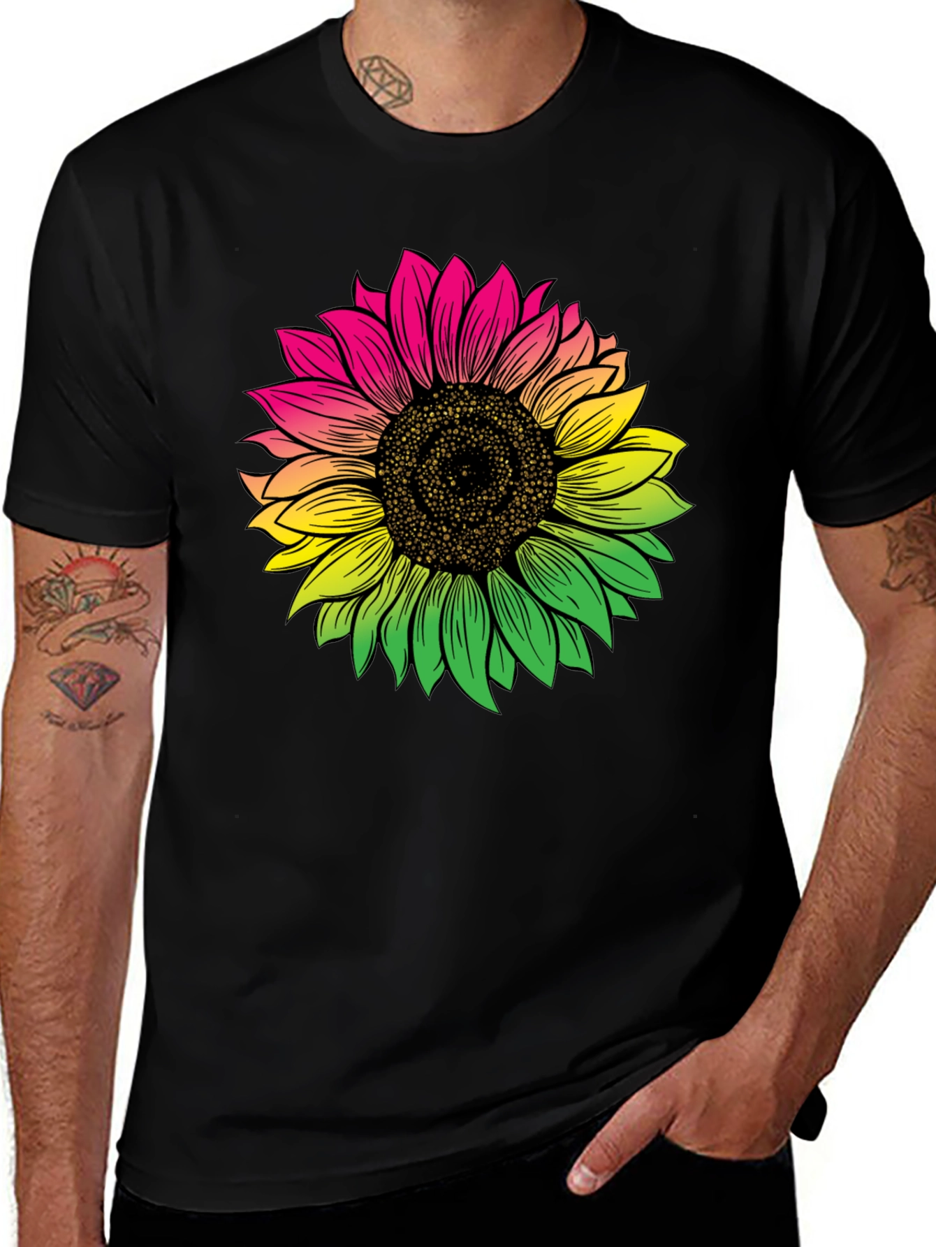 Variant 9 of Vibrant Sunflower Graphic T-Shirt