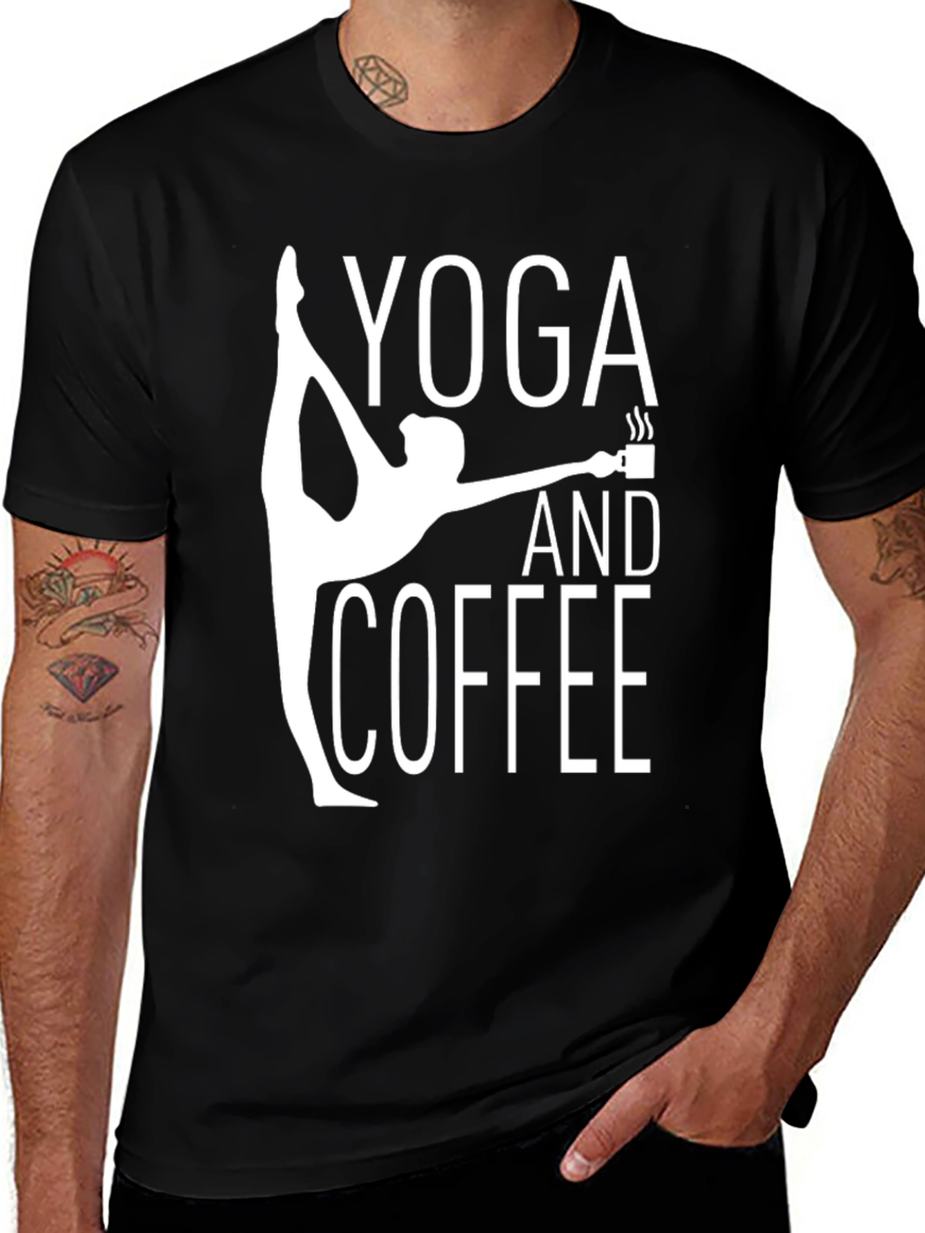 Variant 23 of Yoga & Coffee T-Shirt - Flexible Fit