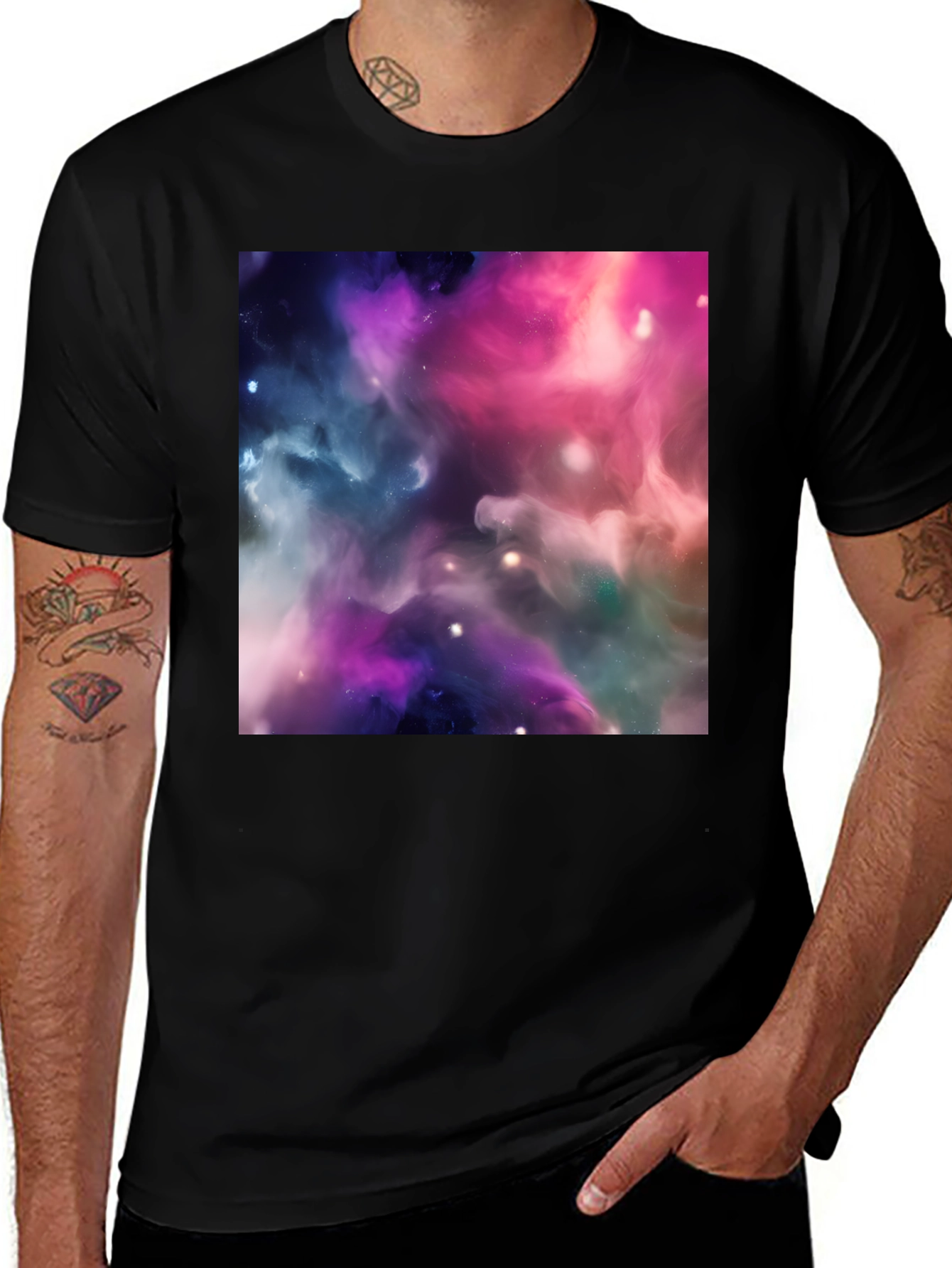 Variant 26 of Cosmic Dreams T-Shirt - Black Cotton Blend