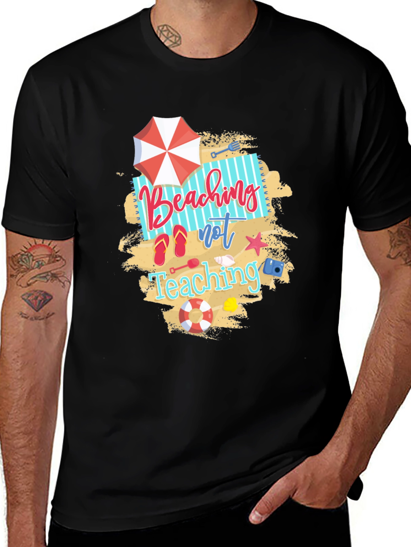 Variant 14 of Beaching Not Teaching Graphic T-Shirt