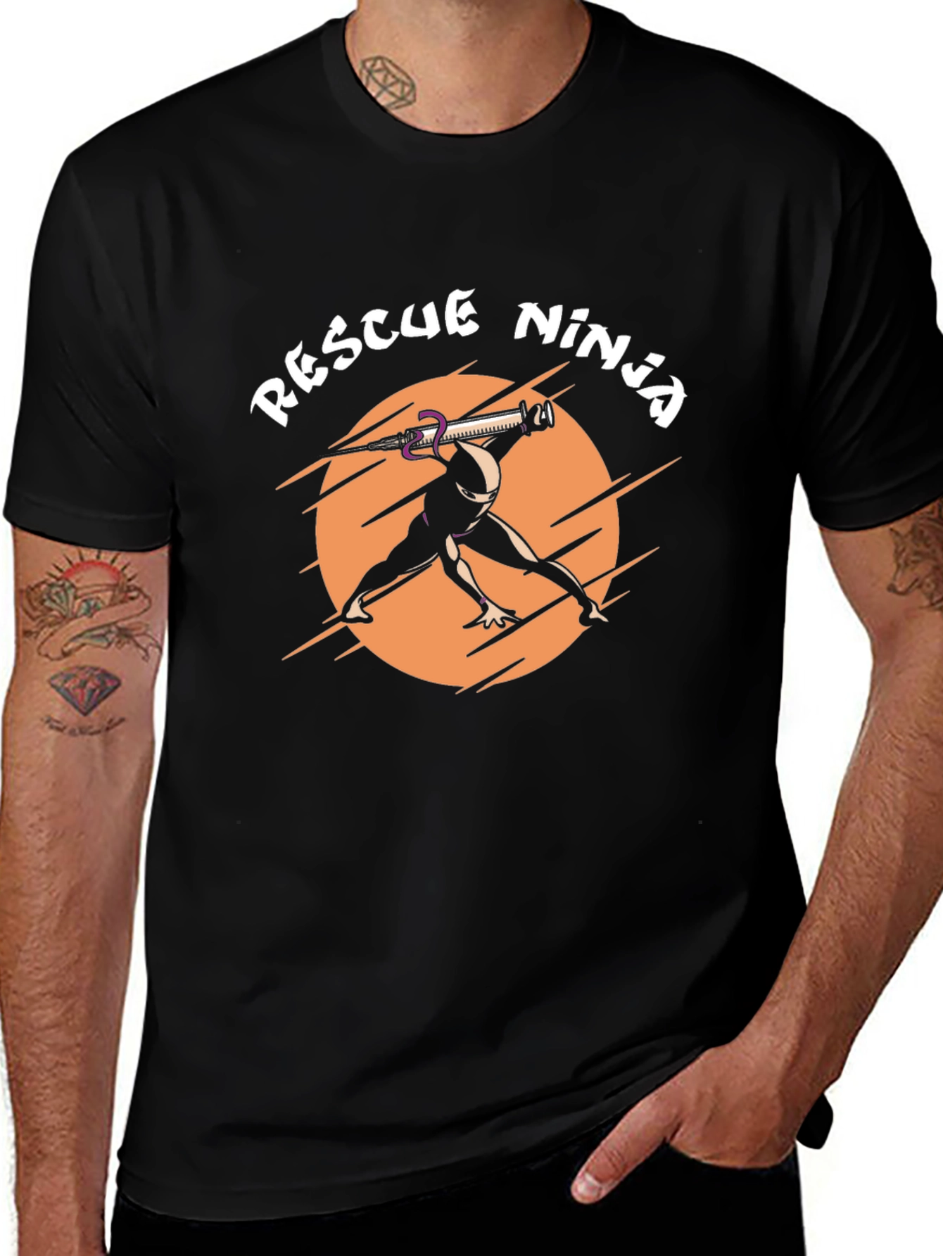 Variant 15 of Rescue Ninja Graphic Tee - Black