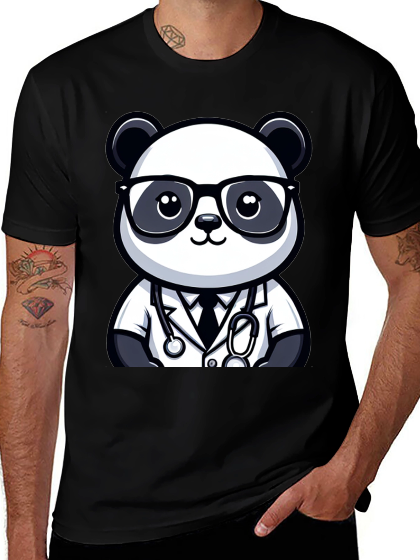 Variant 28 of Panda Doctor T-Shirt - Cute Cartoon Animal Tee