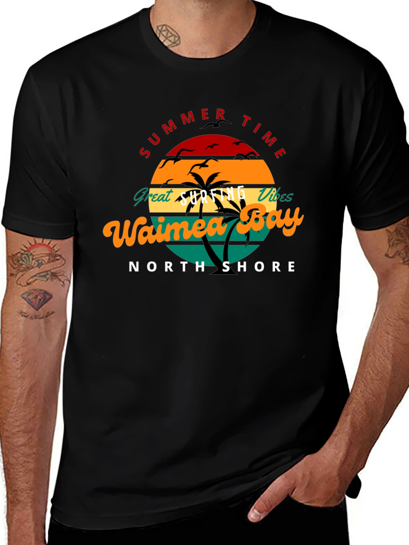 Variant 18 of Waimea Bay North Shore Summer T-Shirt