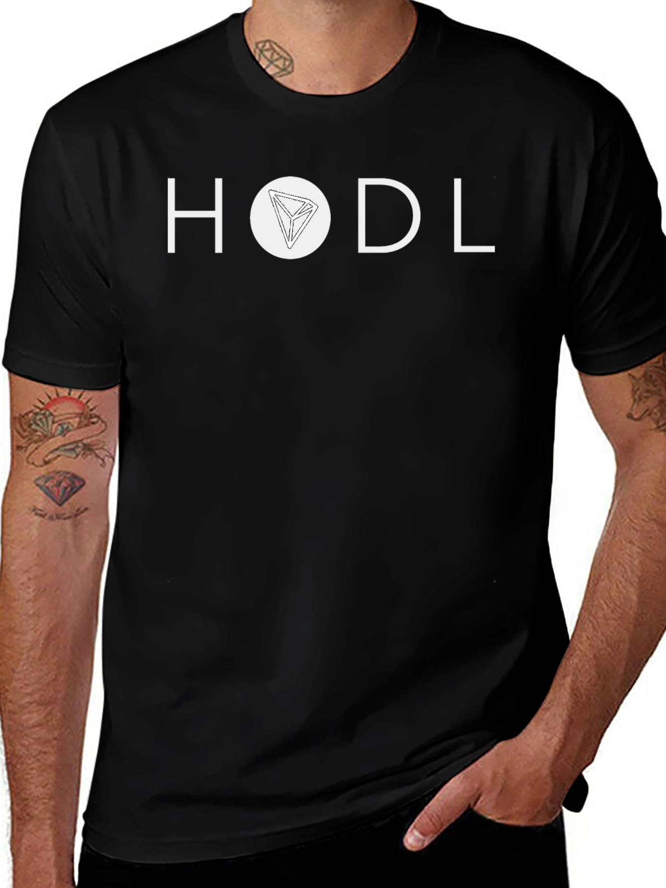 HODL Crypto Tee - Black Cotton Cryptocurrency Shirt