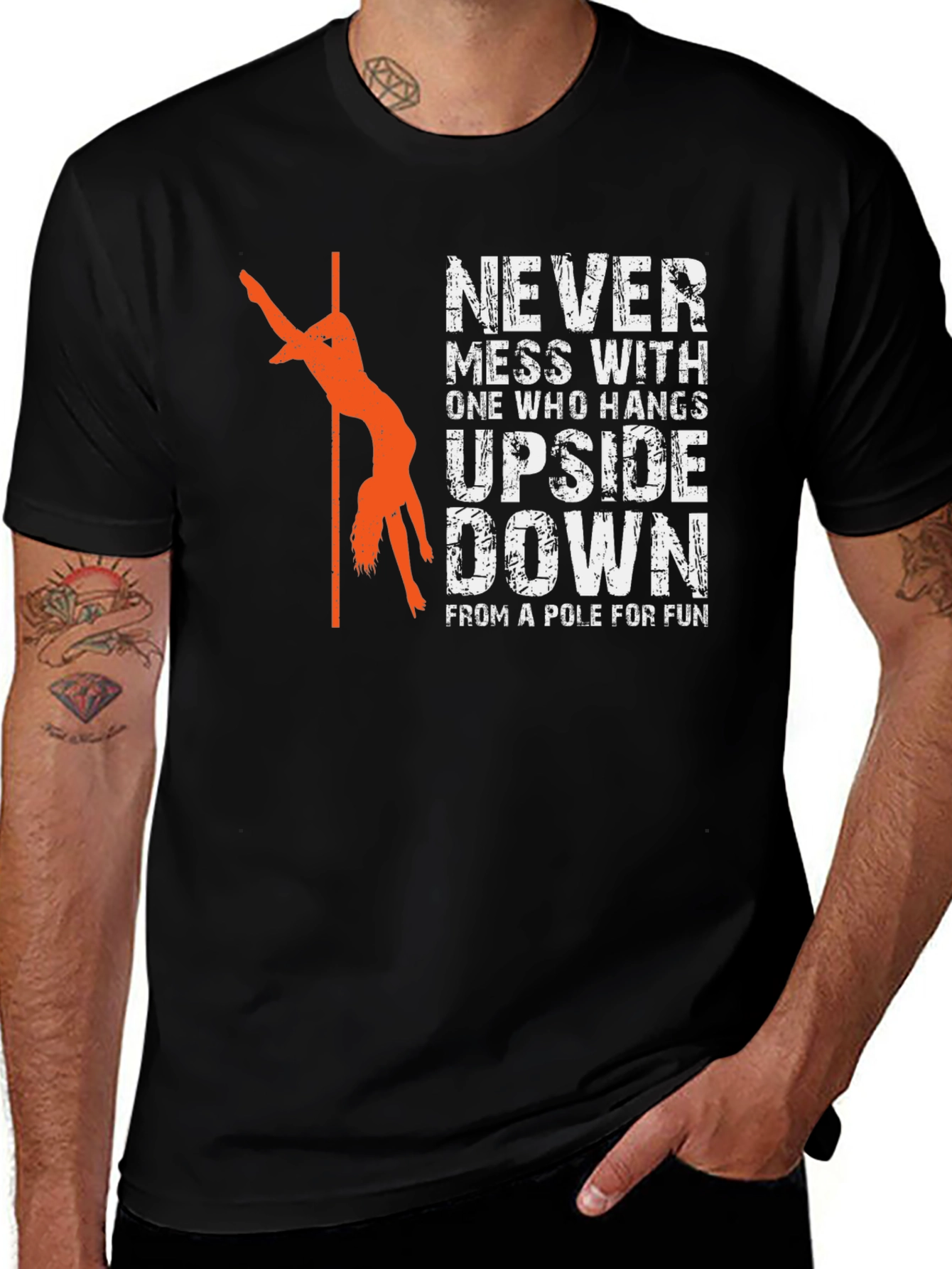 Variant 11 of Never Mess with One Who Hangs Upside Down T-Shirt