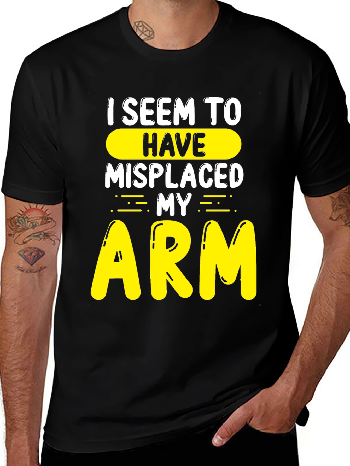 Variant 7 of Funny Misplaced Arm Graphic T-Shirt