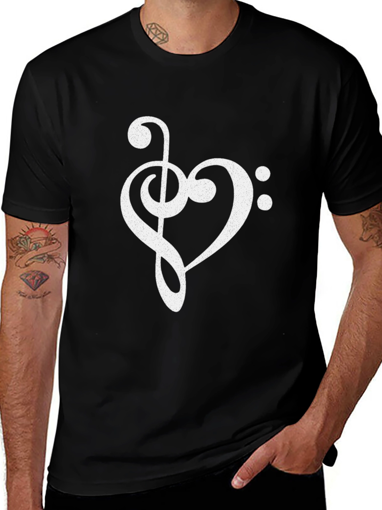 Musical Heart T-Shirt - Love Music
