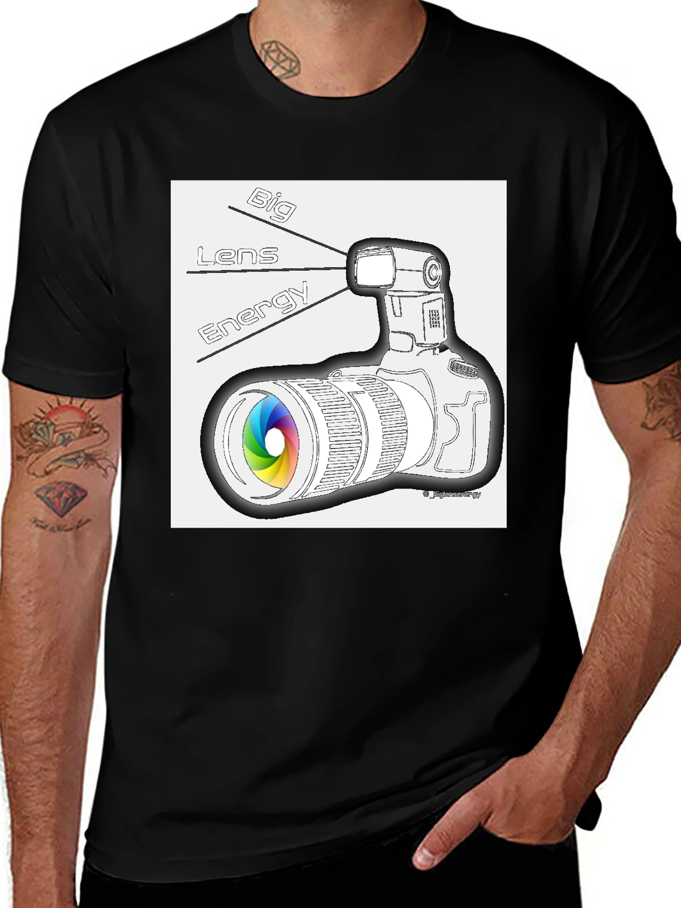 Variant 25 of Big Lens Energy Graphic T-Shirt