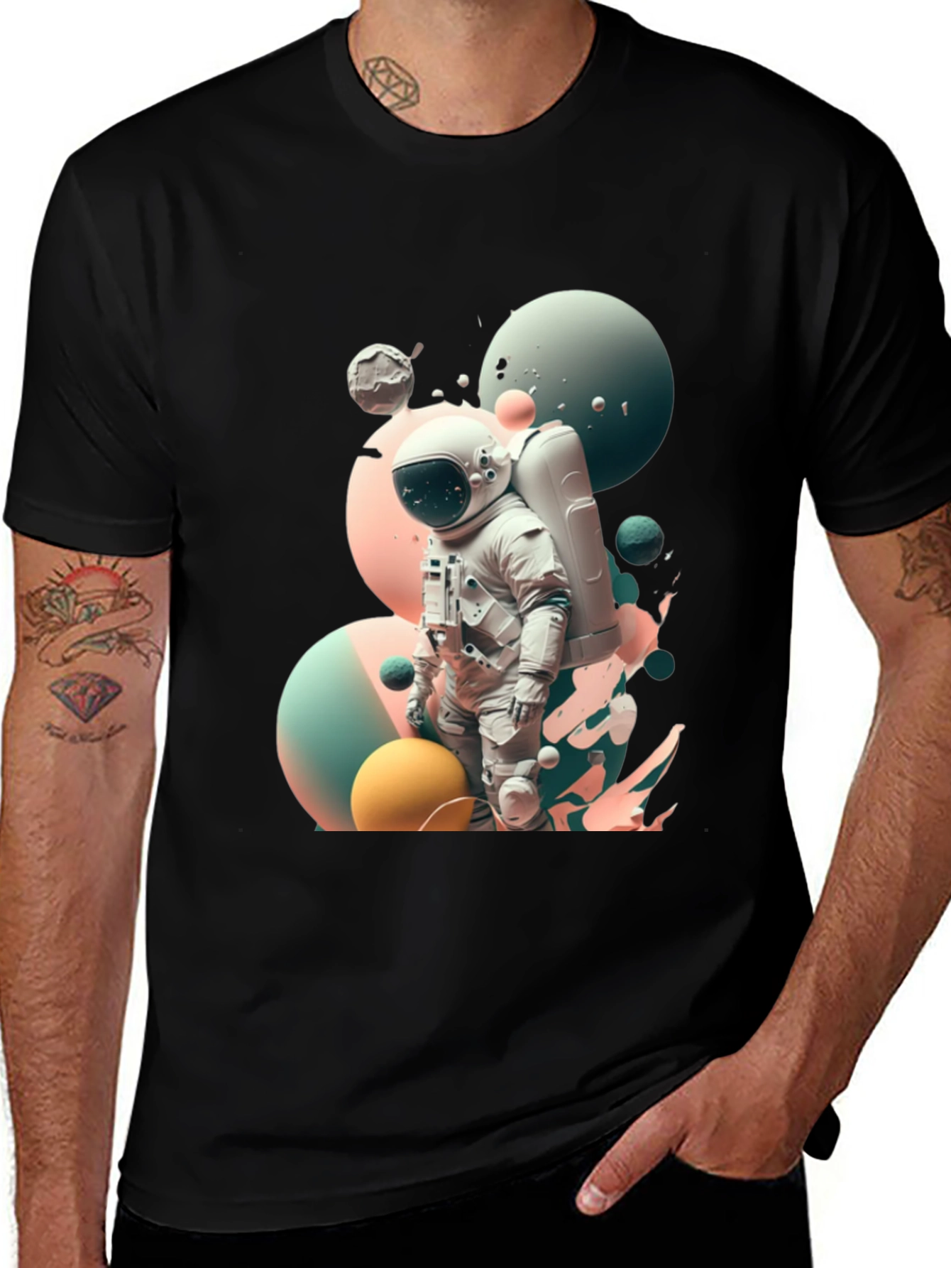 Astronaut Graphic Tee - Space Lover T-Shirt