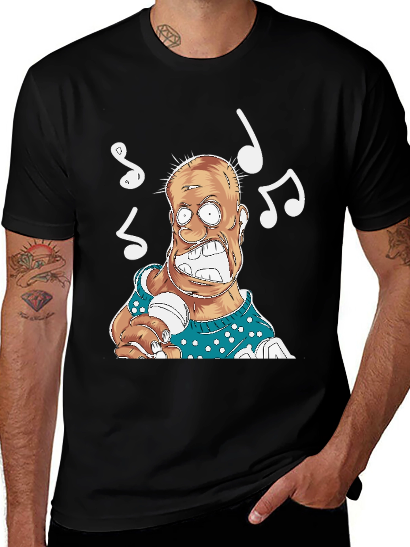 Variant 25 of Singing Cartoon Man Graphic T-Shirt