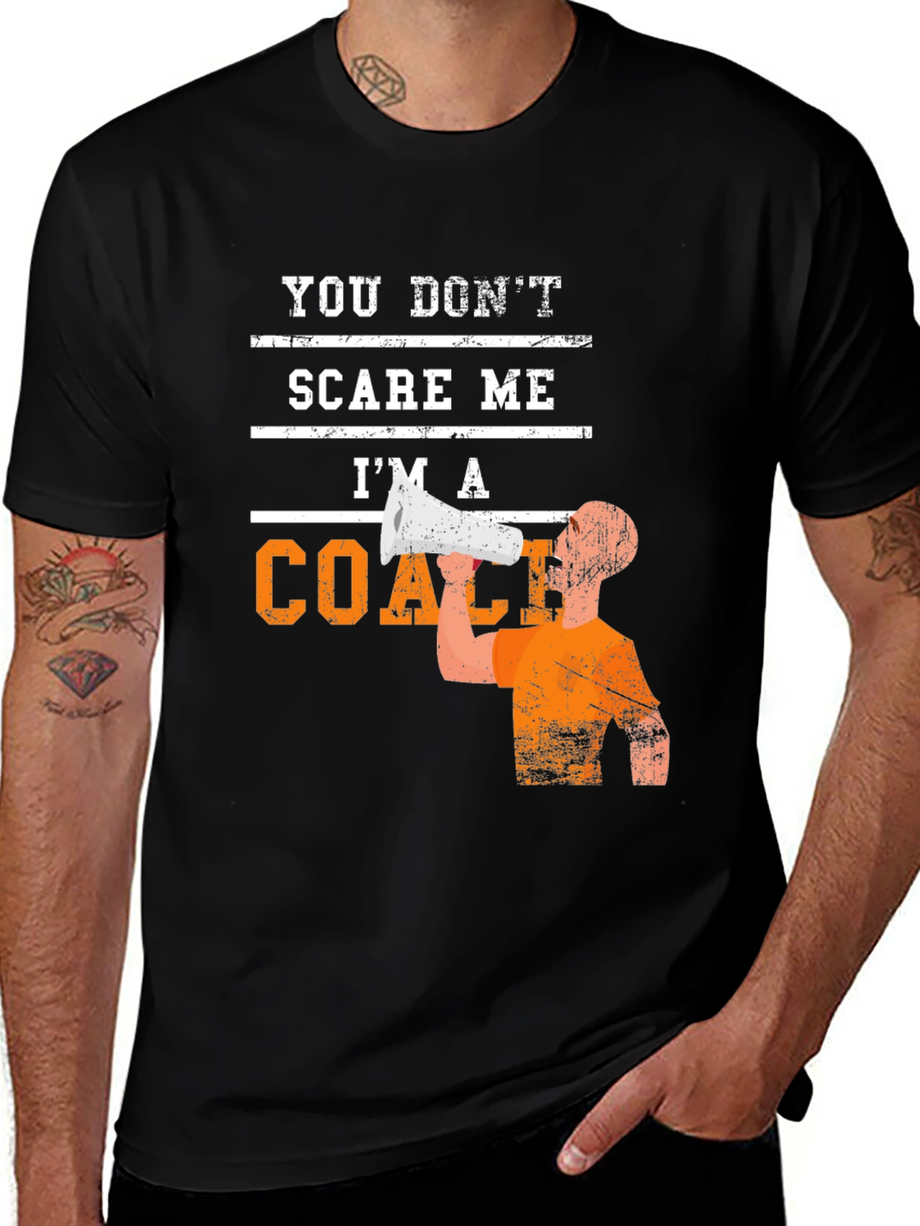 Variant 13 of Funny Coach T-Shirt - You Don't Scare Me, I'm a Coach!