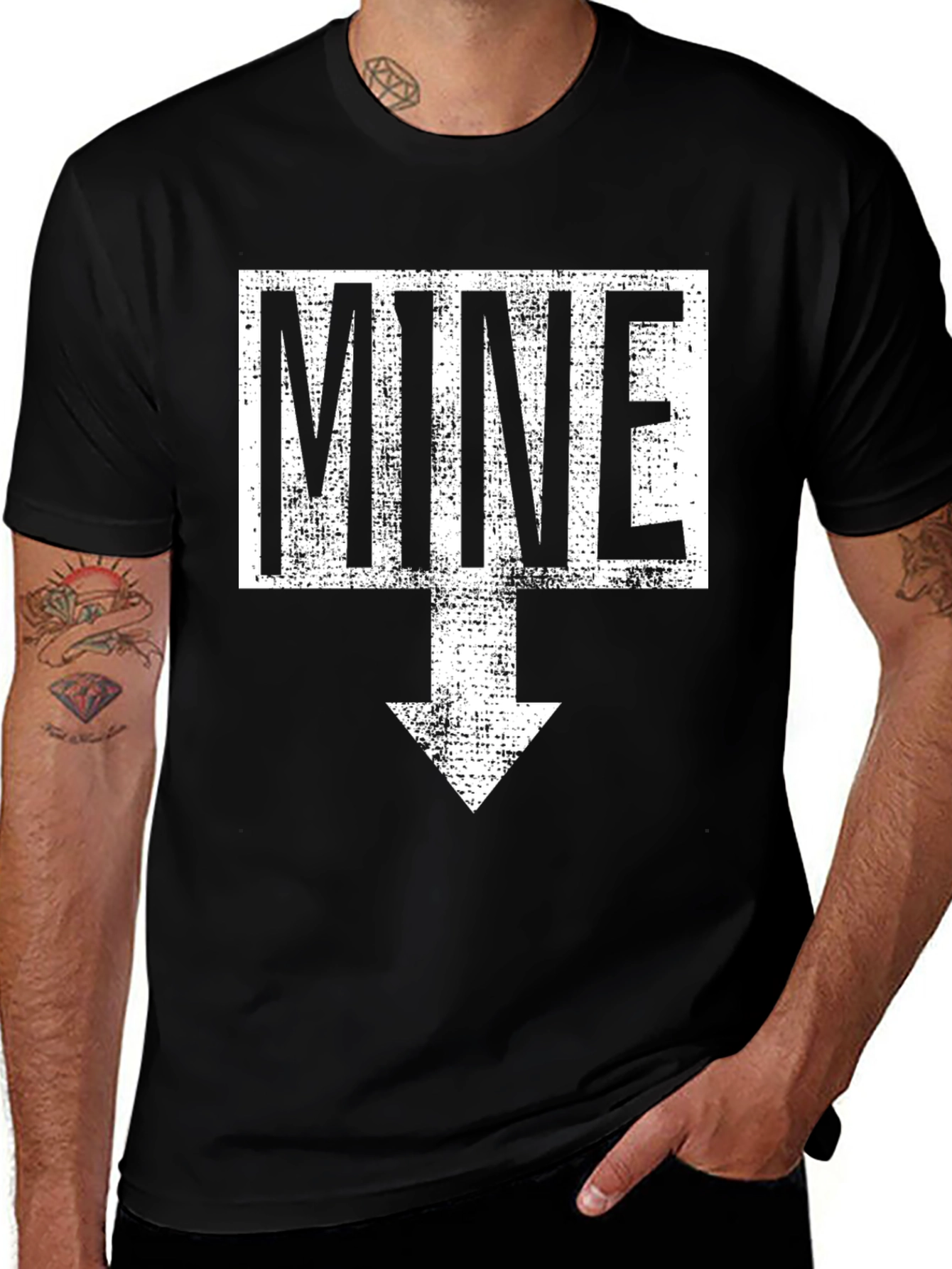 Variant 23 of Funny Mine Arrow T-Shirt - Novelty Graphic Tee