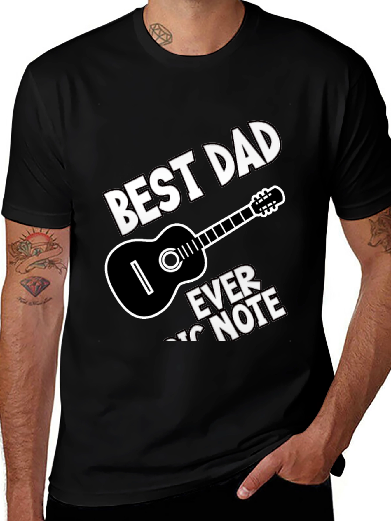 Variant 9 of Best Dad Ever Guitar Graphic Tee - Music Lover Gift