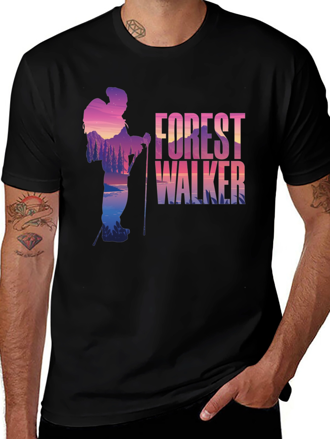 Forest Walker Graphic Tee - Nature Lover's T-Shirt