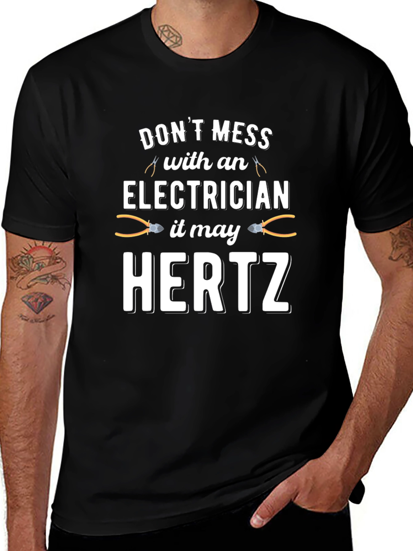 Variant 10 of Electrician Humor Graphic T-Shirt - Don't Mess With an Electrician