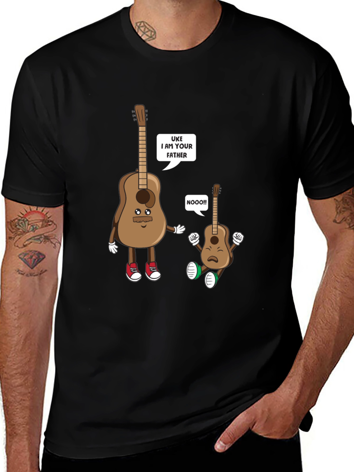 Variant 20 of Uke I am Your Father T-Shirt Funny Guitar Music Tee