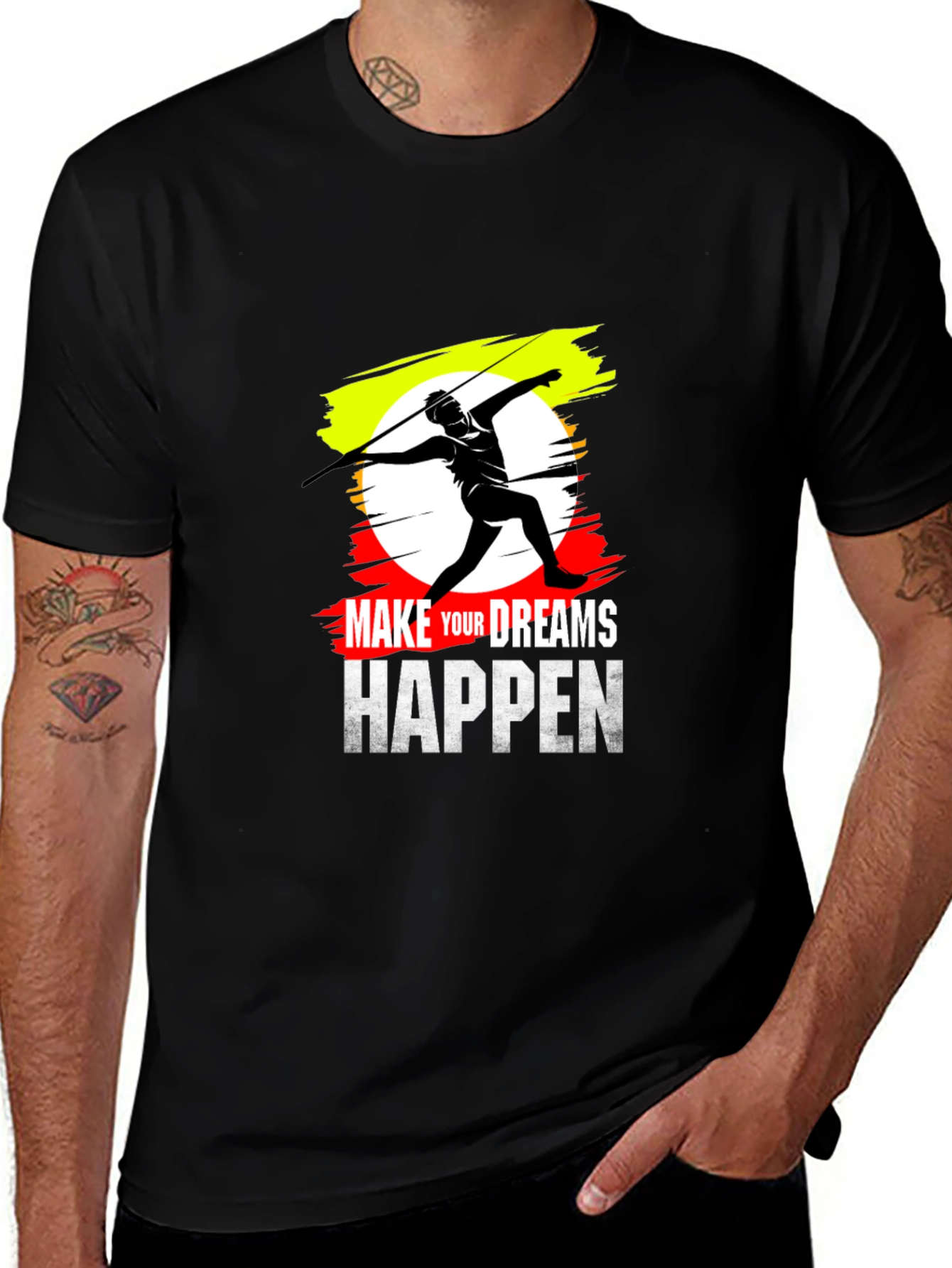 Variant 17 of Inspirational Javelin Thrower Graphic Tee