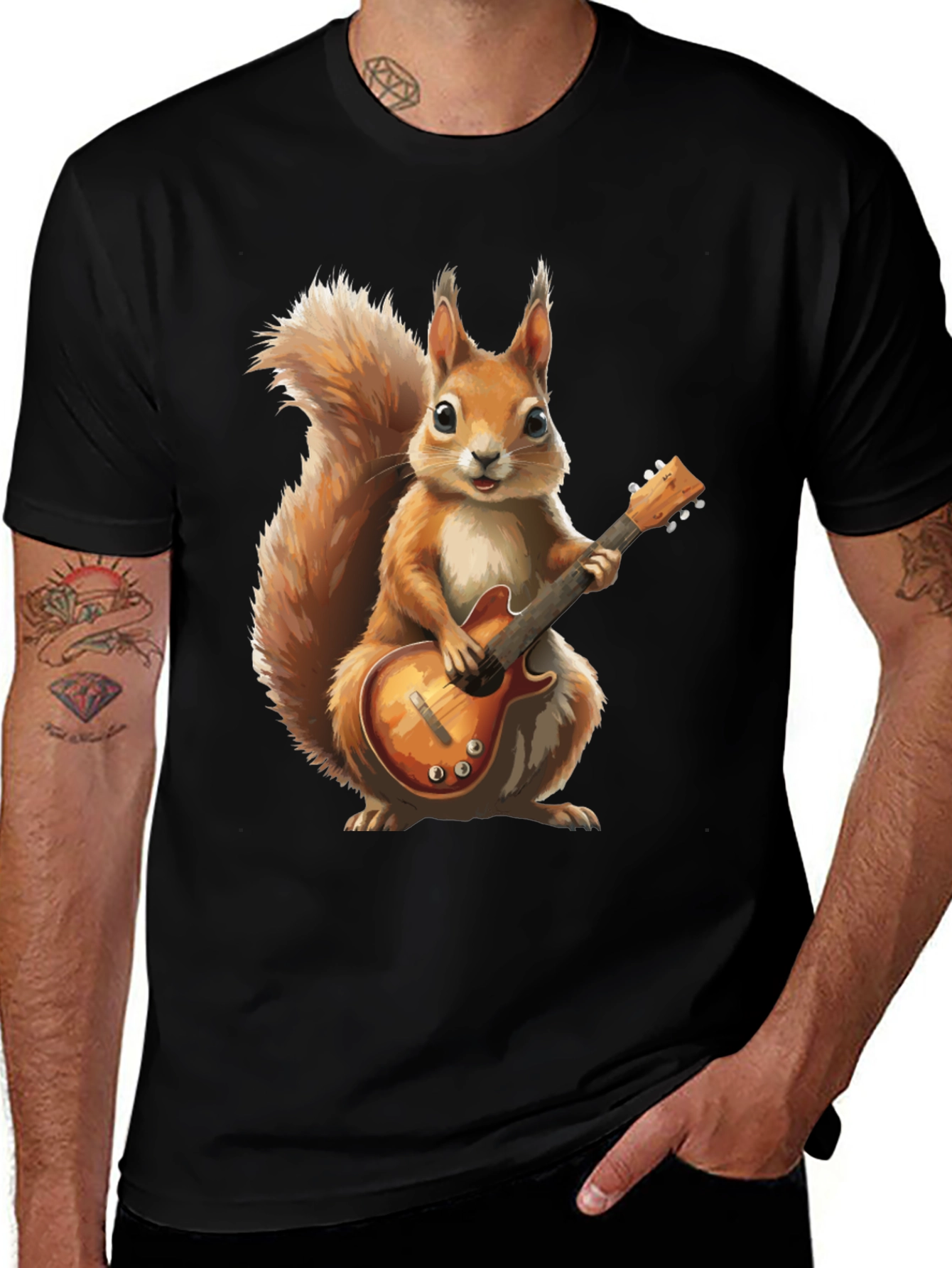 Variant 5 of Squirrel Guitarist Graphic T-Shirt