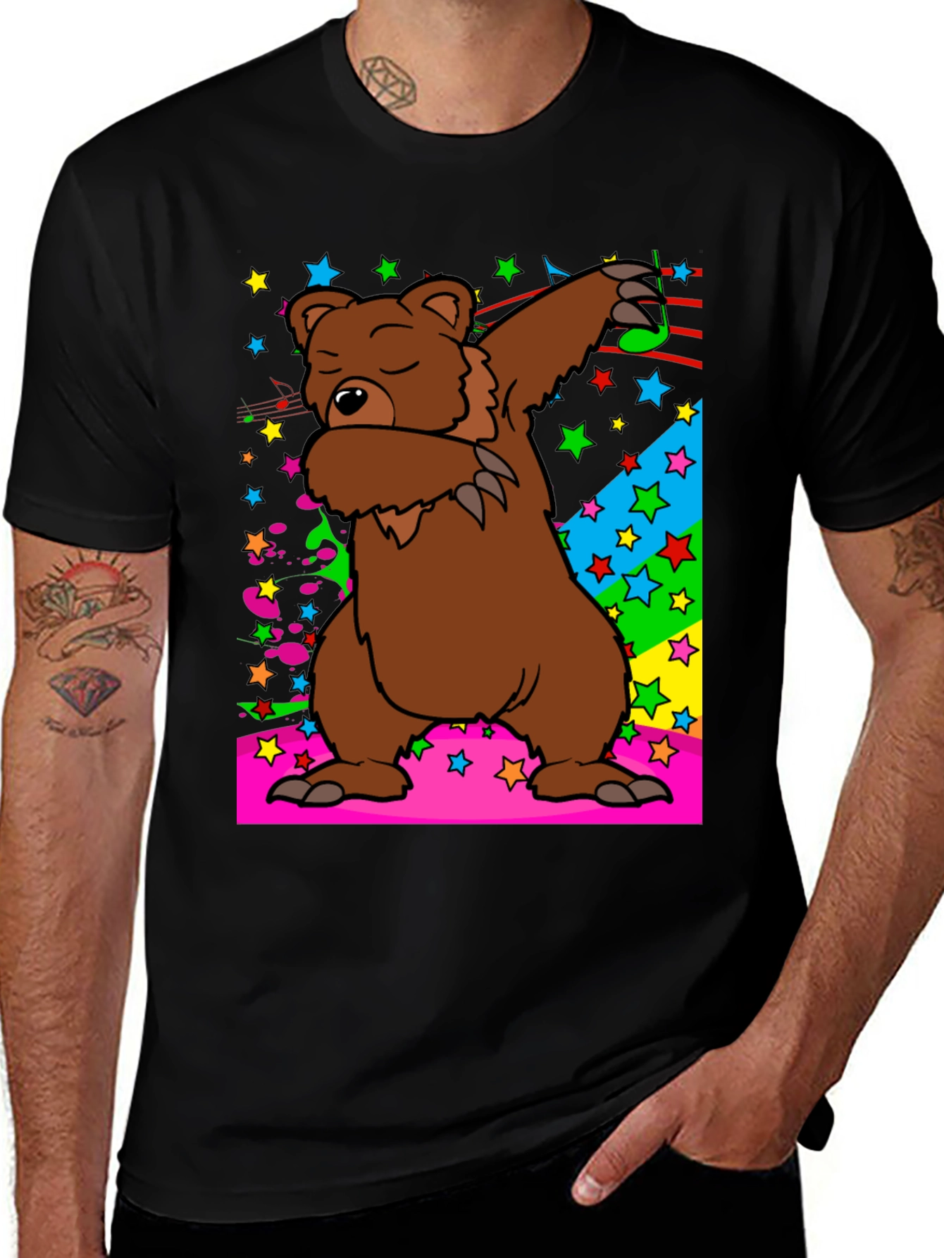 Variant 22 of Dabbing Bear Graphic Tee - Fun & Unique T-Shirt