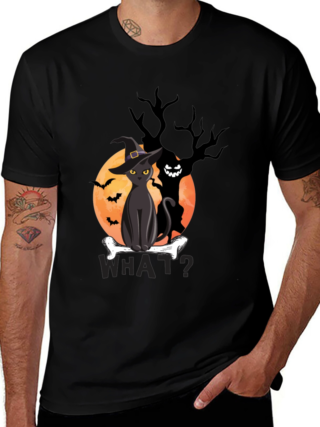 Halloween Cat T-Shirt - Spooky Graphic Tee