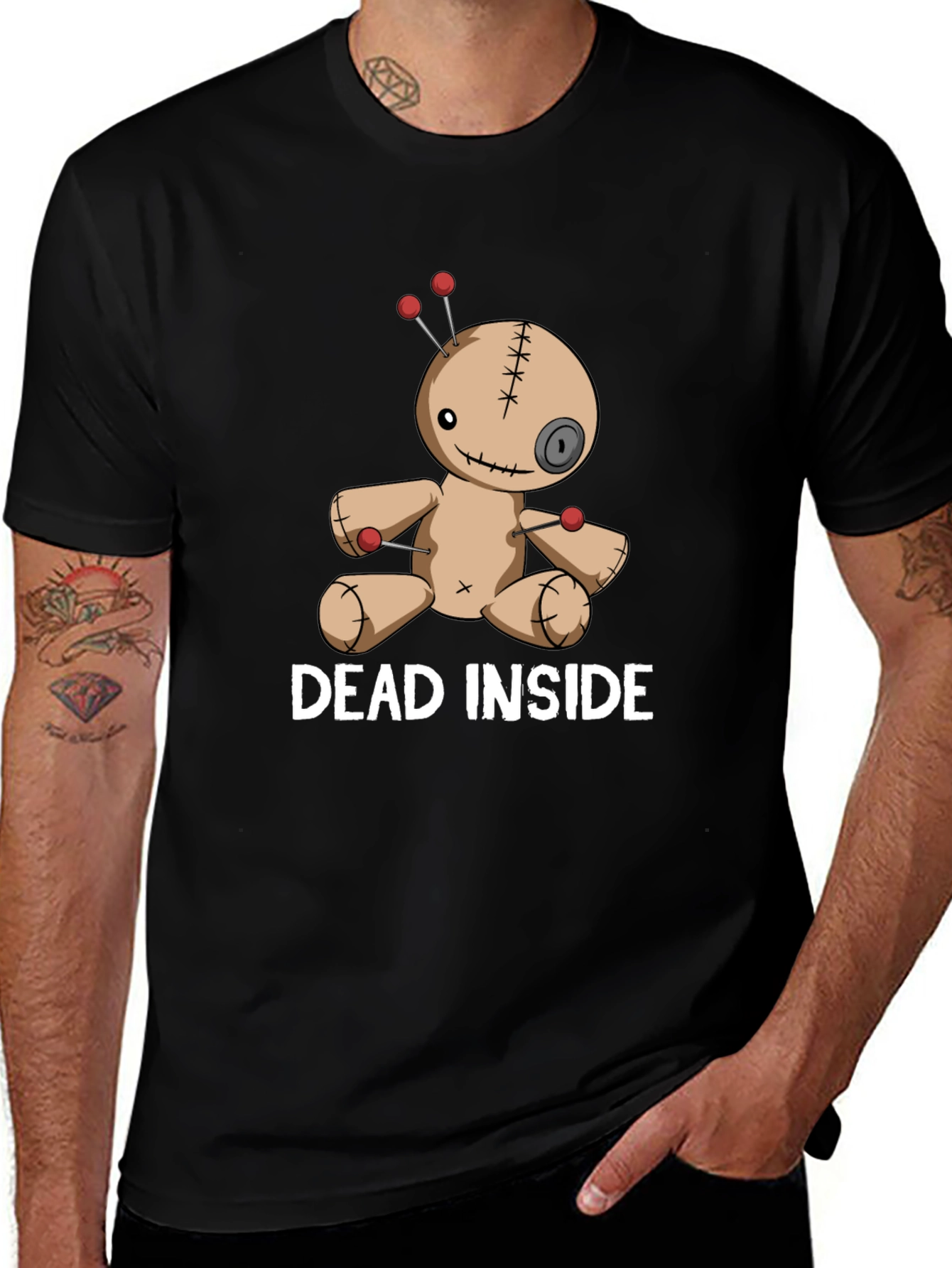 Variant 23 of Dead Inside Voodoo Doll T-Shirt - Gothic Graphic Tee