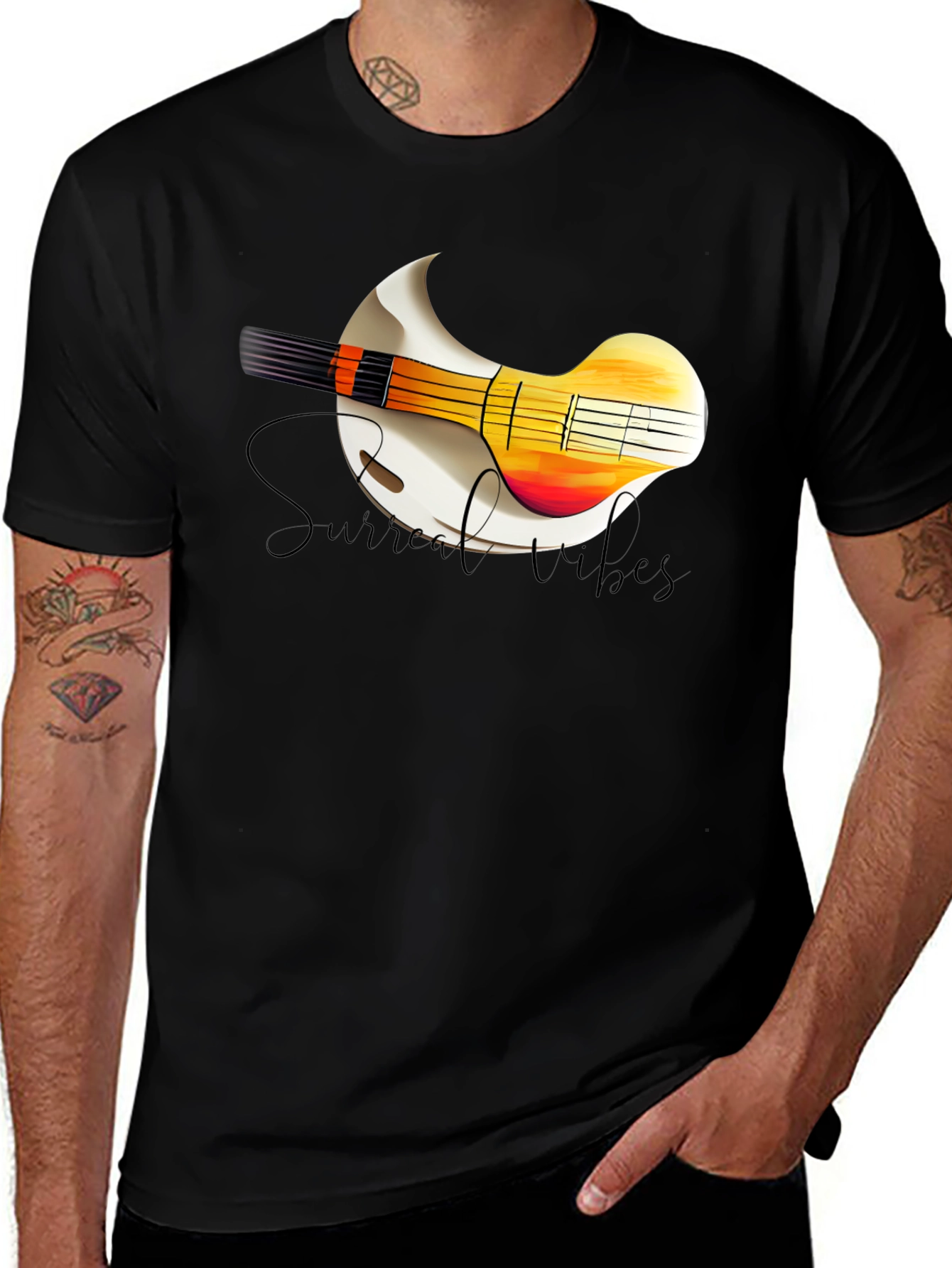 Variant 15 of Surreal Vibes Guitar Graphic T-Shirt