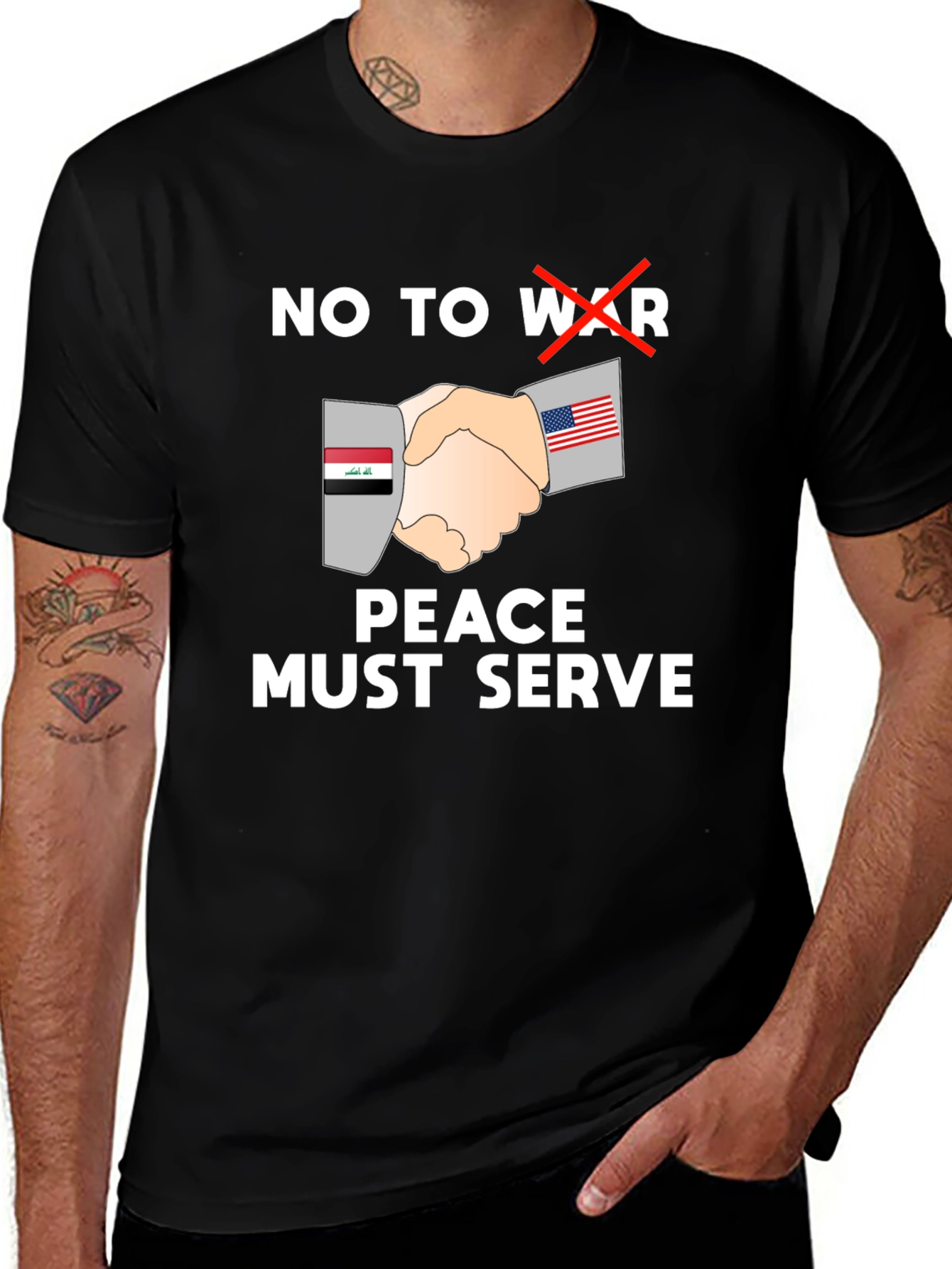 Variant 23 of Peace Must Serve T-Shirt