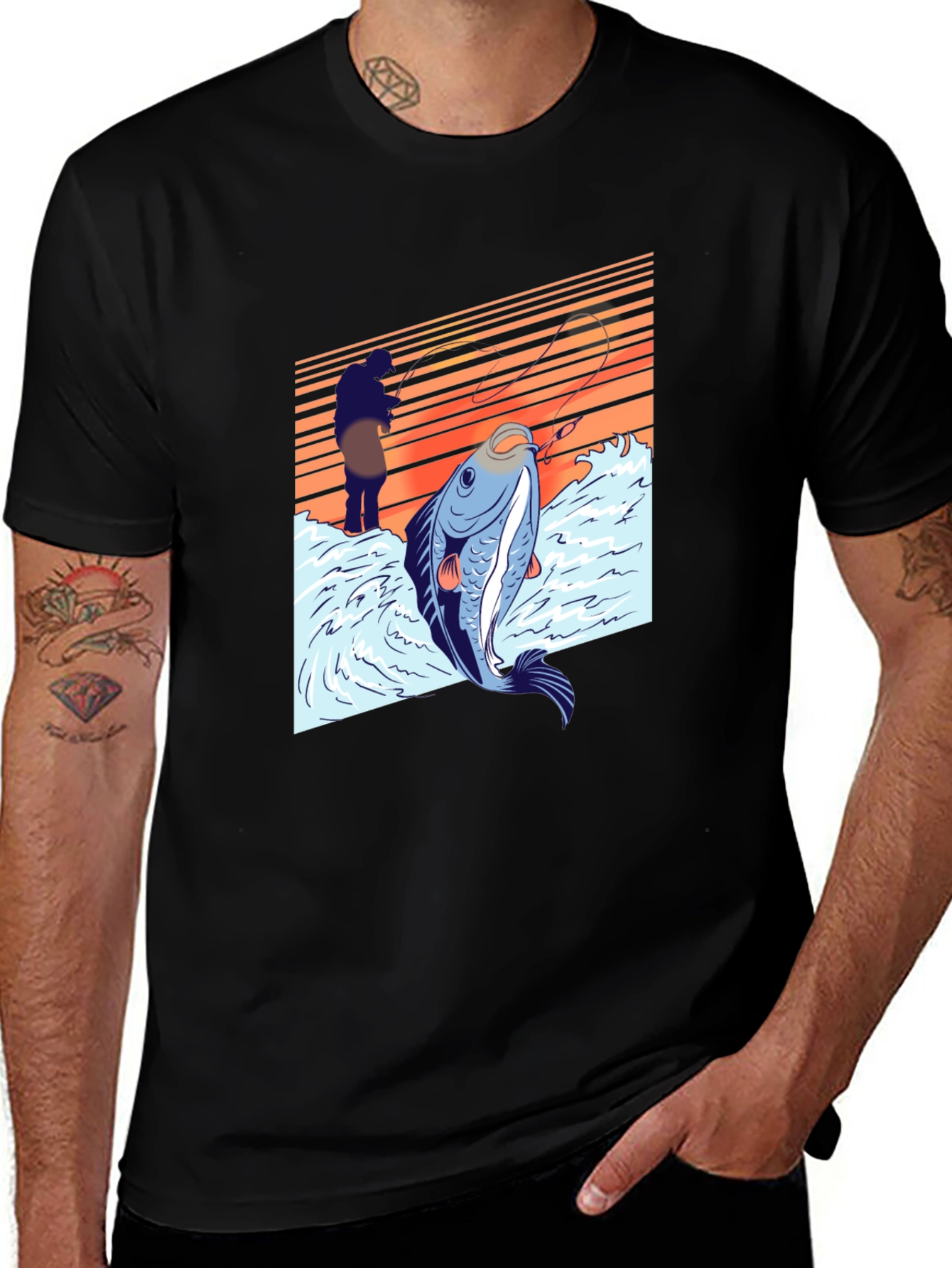 Variant 15 of Fishing Graphic Tee - Angler T-Shirt