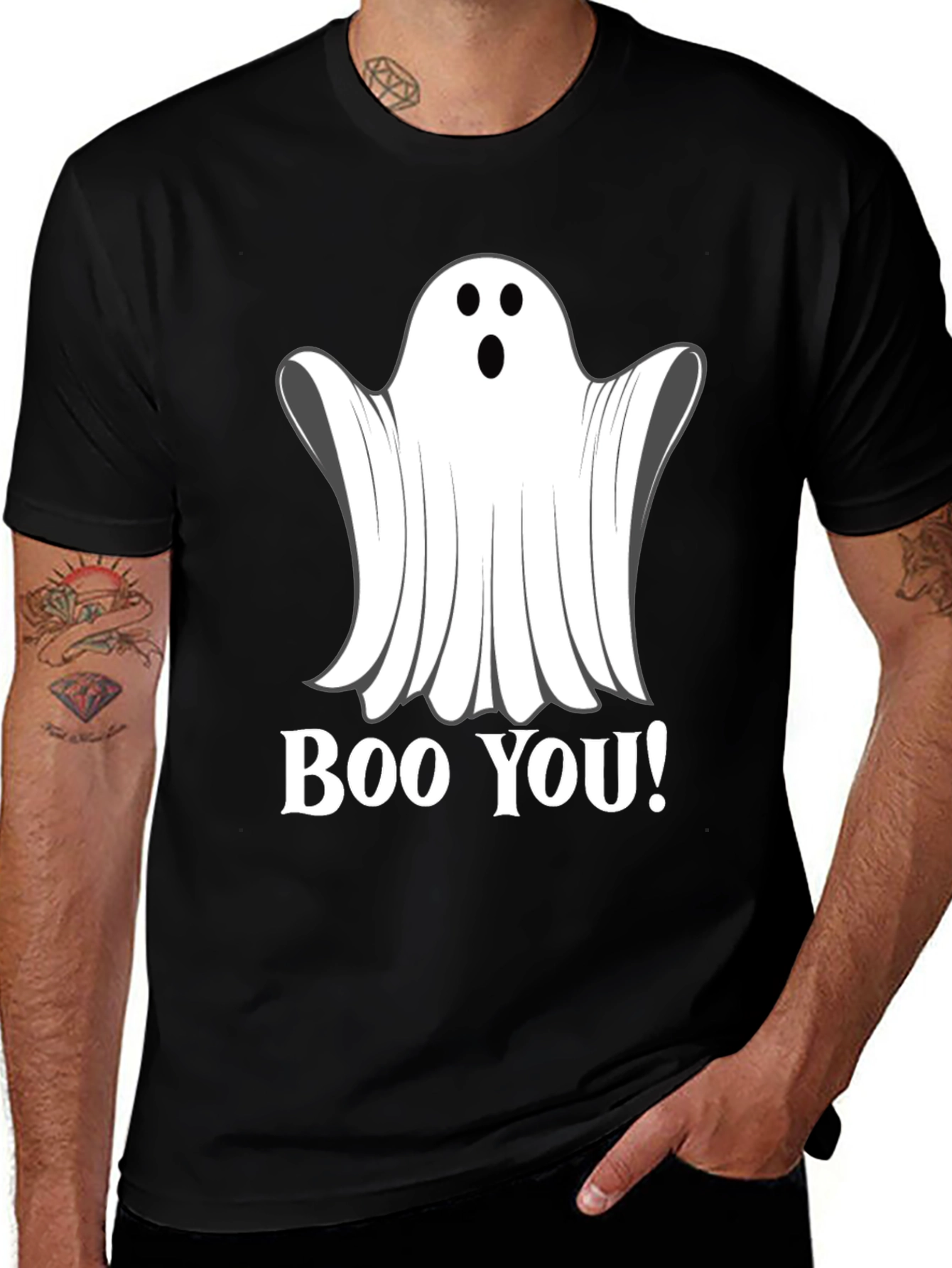 Variant 11 of Boo You! Ghost Graphic Tee - Halloween Shirt