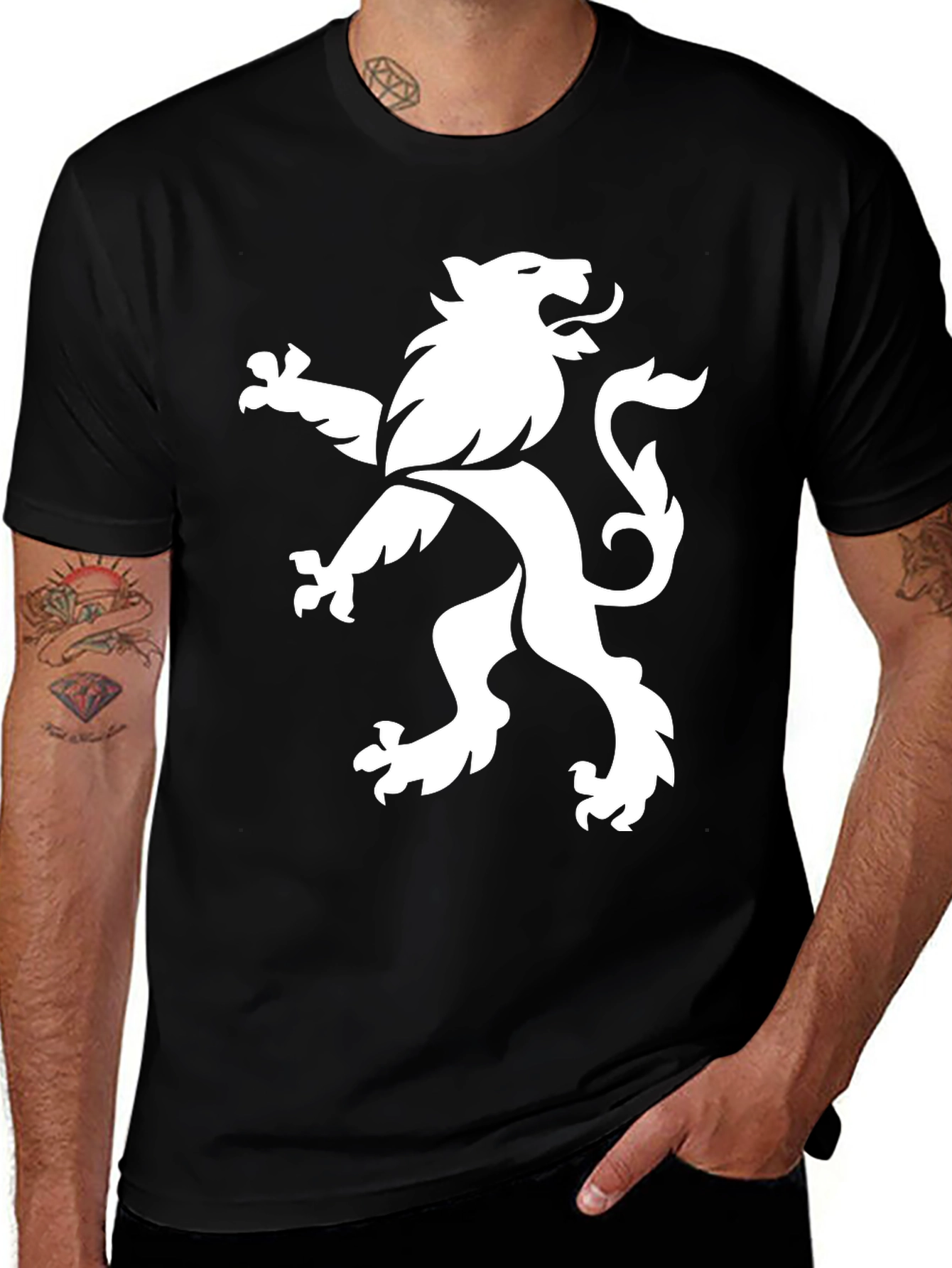 Variant 10 of Lion Rampant Graphic Tee - Black