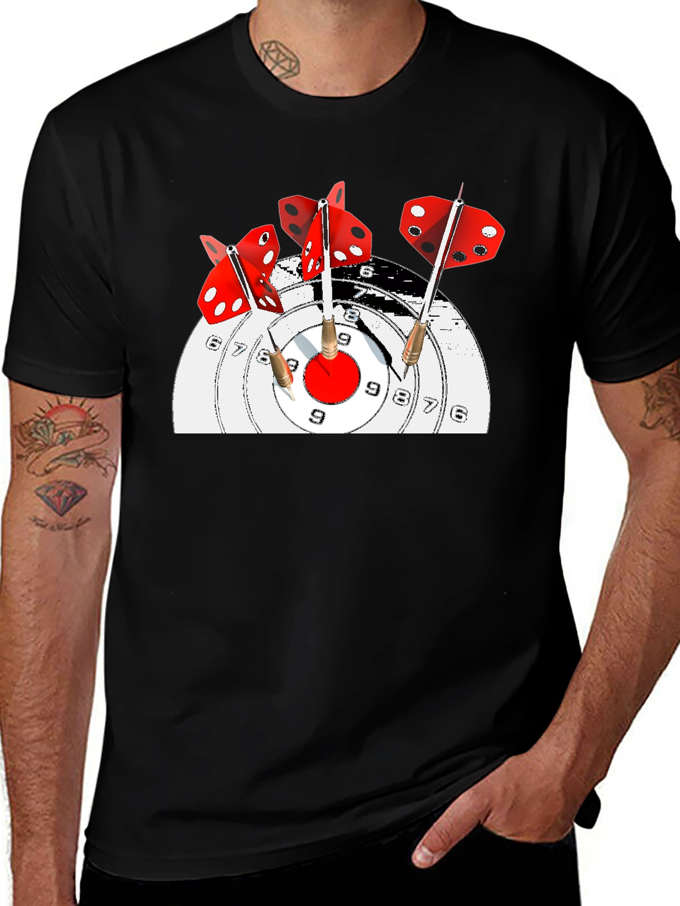 Variant 29 of Dartboard T-Shirt: Hit the Bullseye in Style!