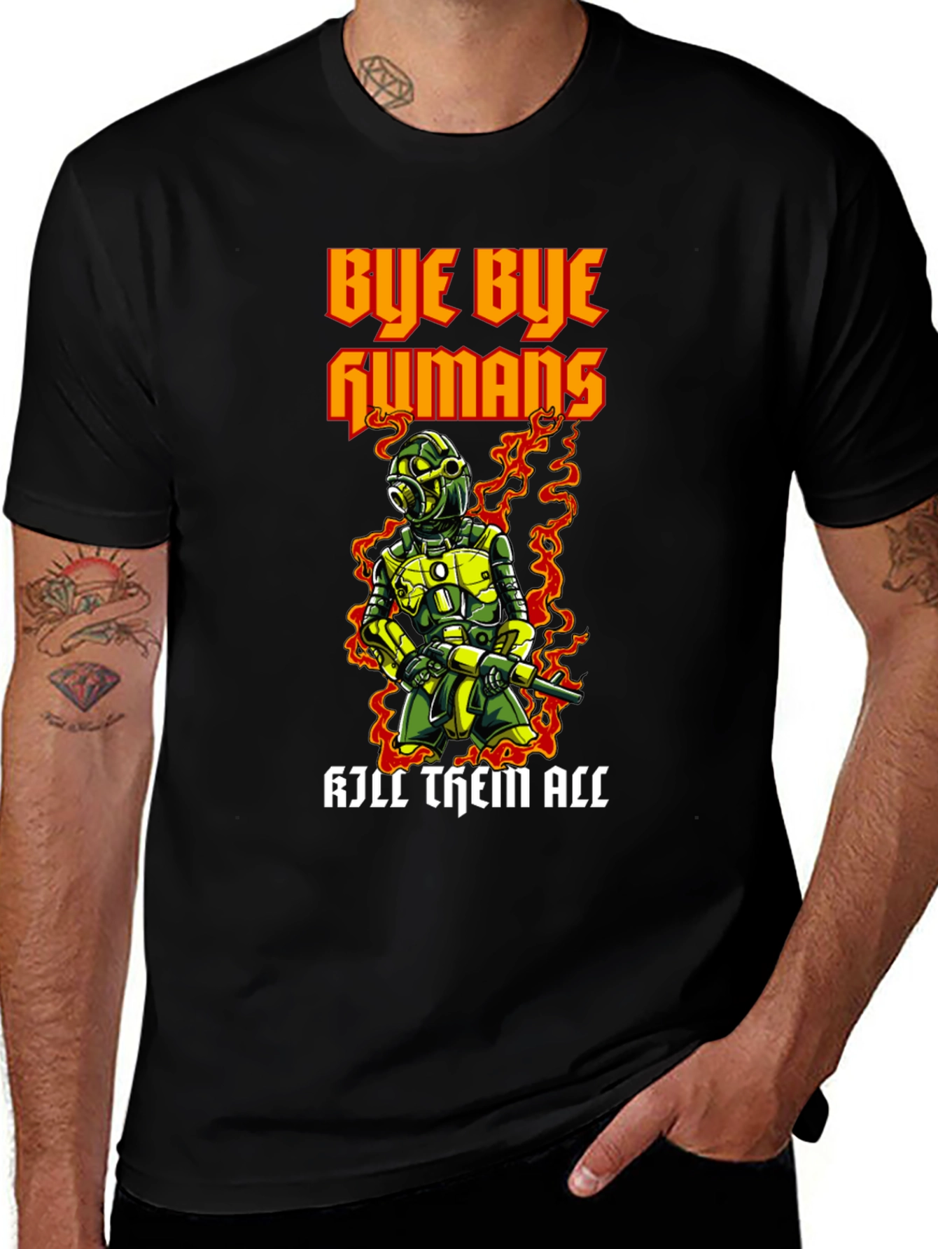 Variant 11 of Bye Bye Humans T-Shirt