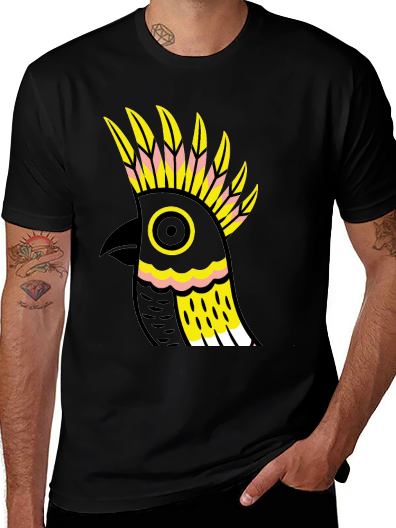 Variant 3 of Cockatoo Graphic Tee - Bold Bird Design
