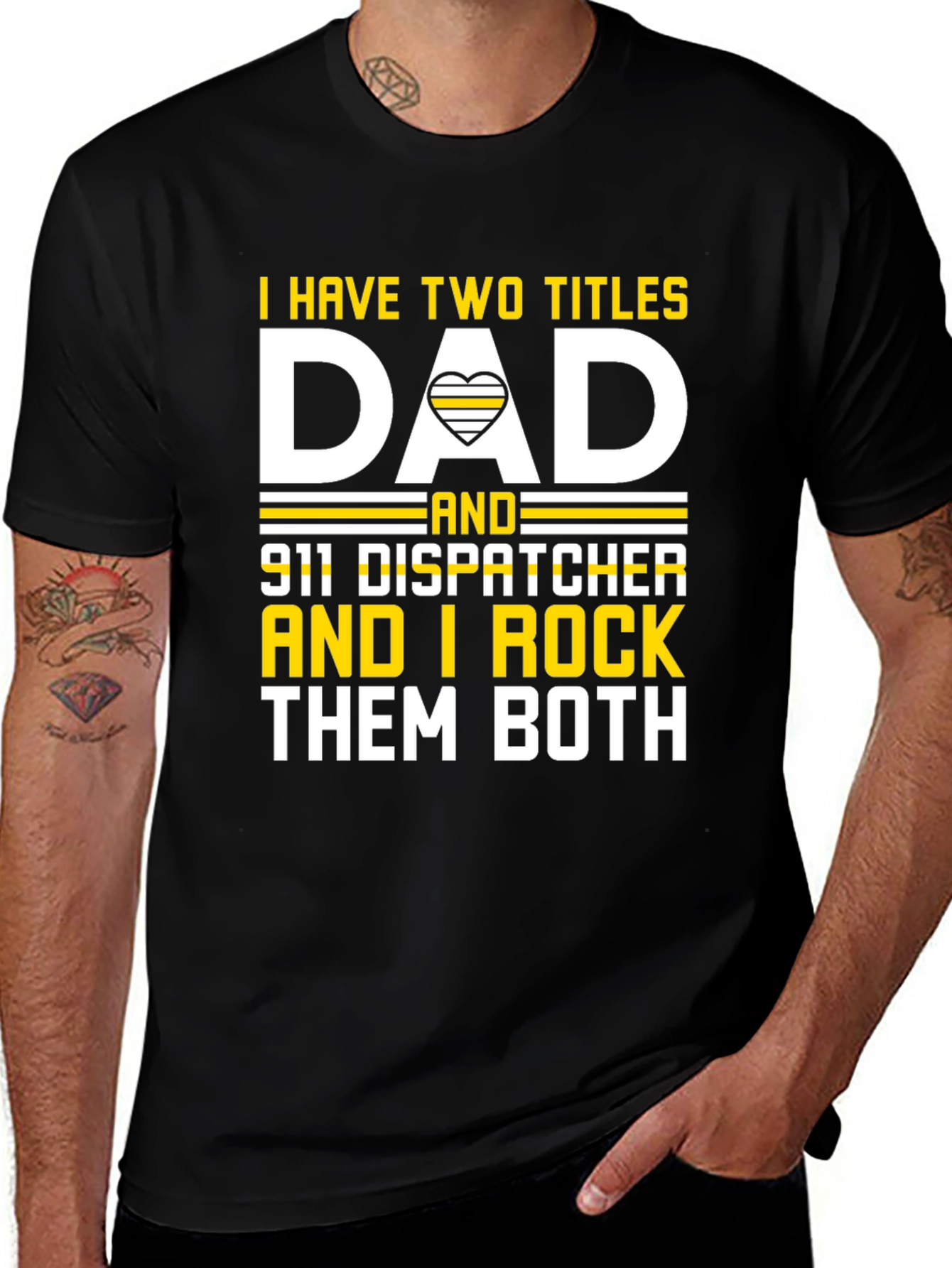 Variant 11 of Dad and 911 Dispatcher T-Shirt