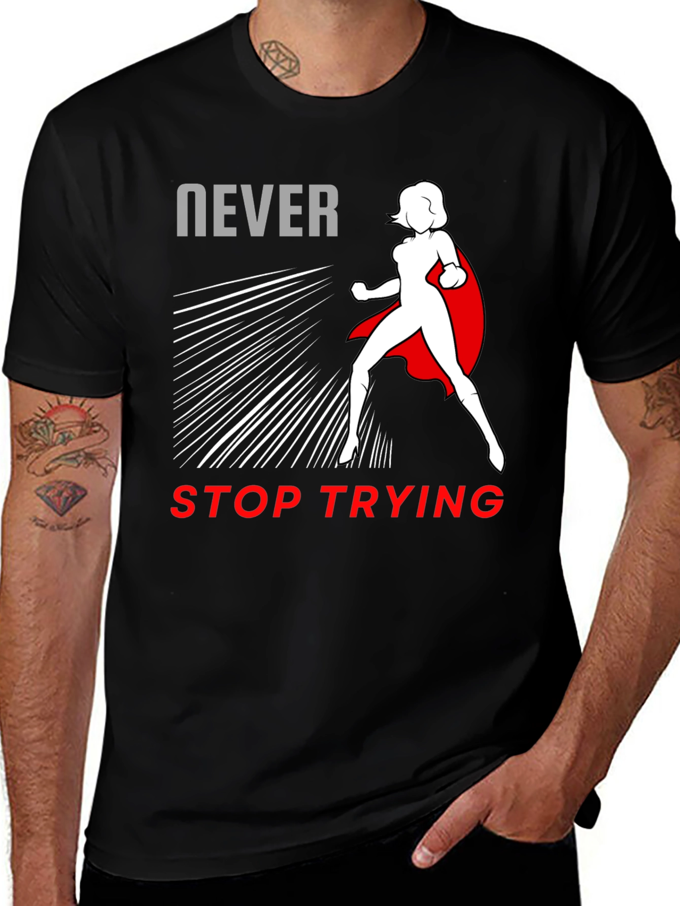 Variant 2 of Never Stop Trying T-Shirt