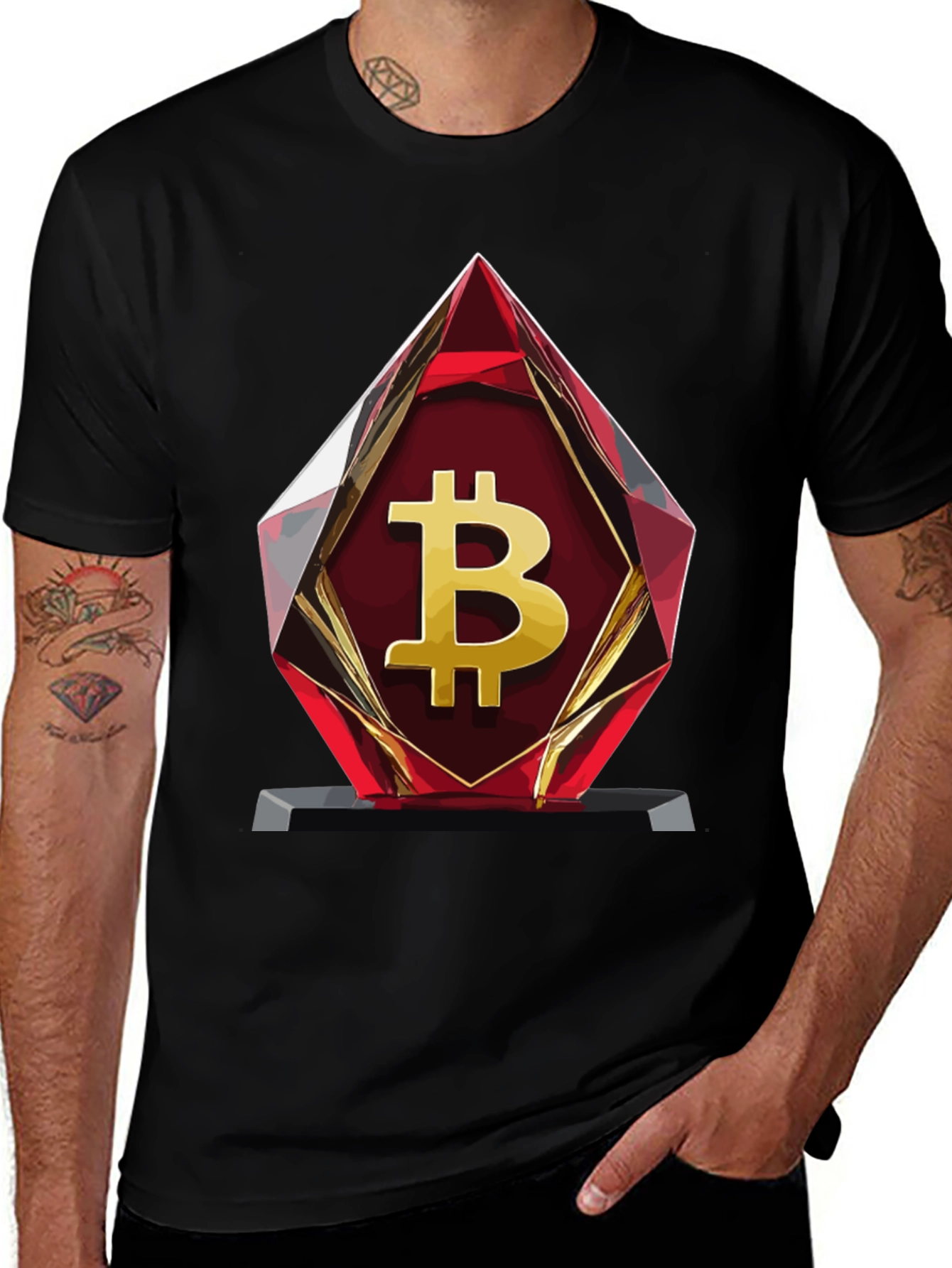 Variant 16 of Bitcoin Trophy T-Shirt - Crypto Currency Tee
