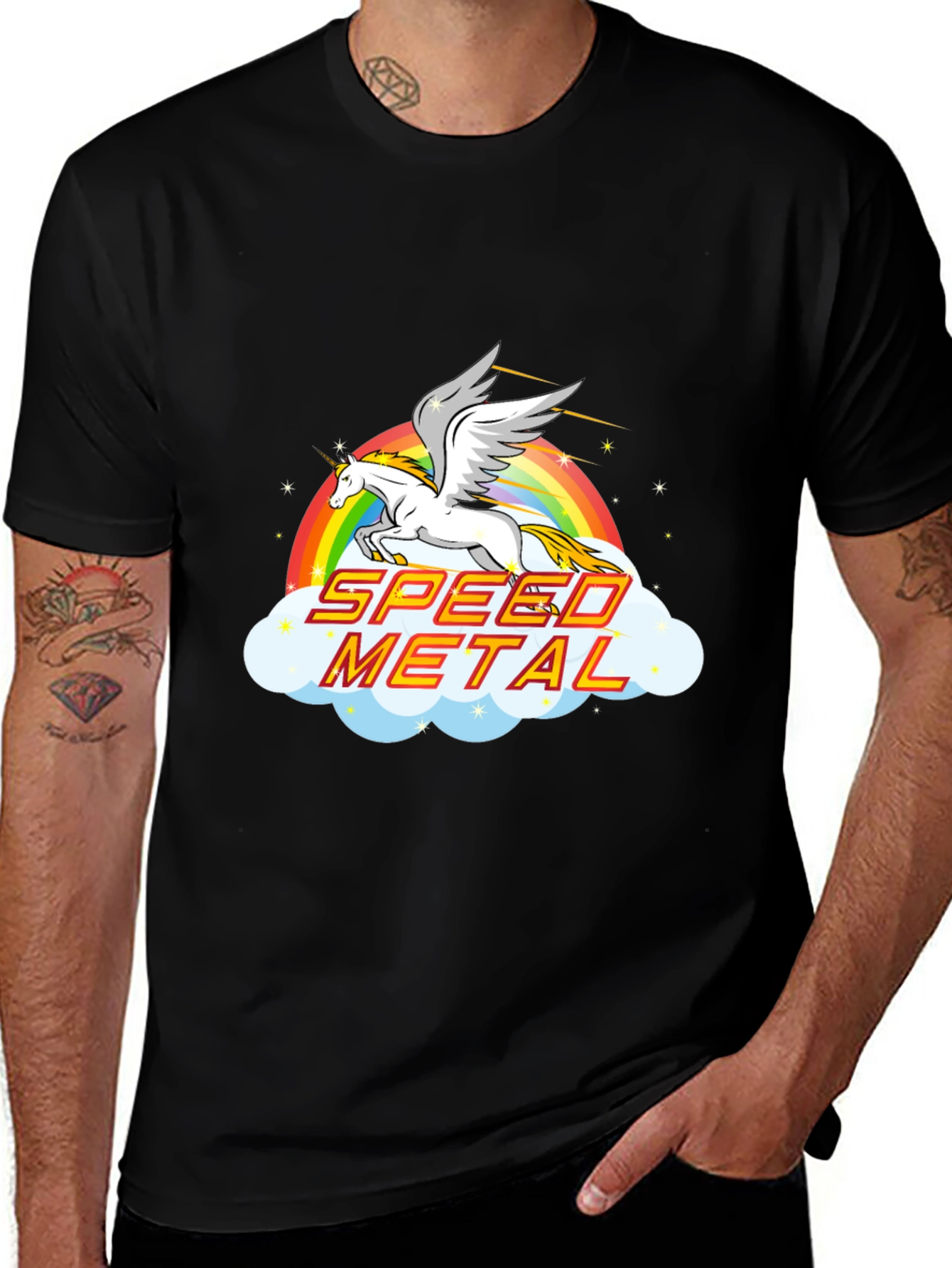 Variant 3 of Speed Metal Unicorn Graphic T-Shirt
