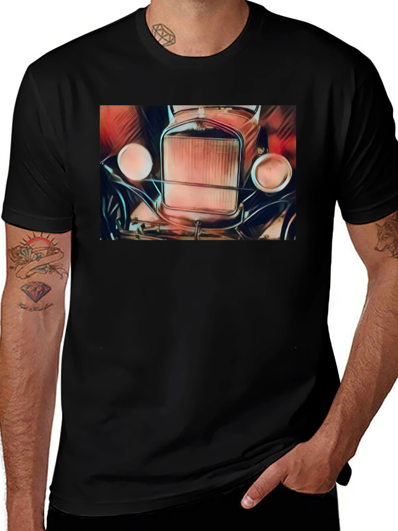 Variant 6 of Vintage Car Graphic Tee - Classic Auto Lover Shirt