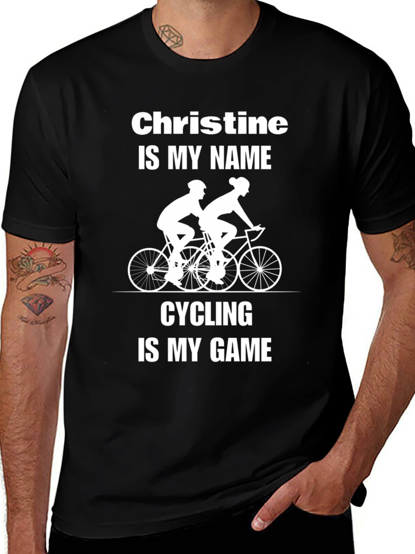 Variant 4 of Cycling Fan T-Shirt - Christine Is My Name