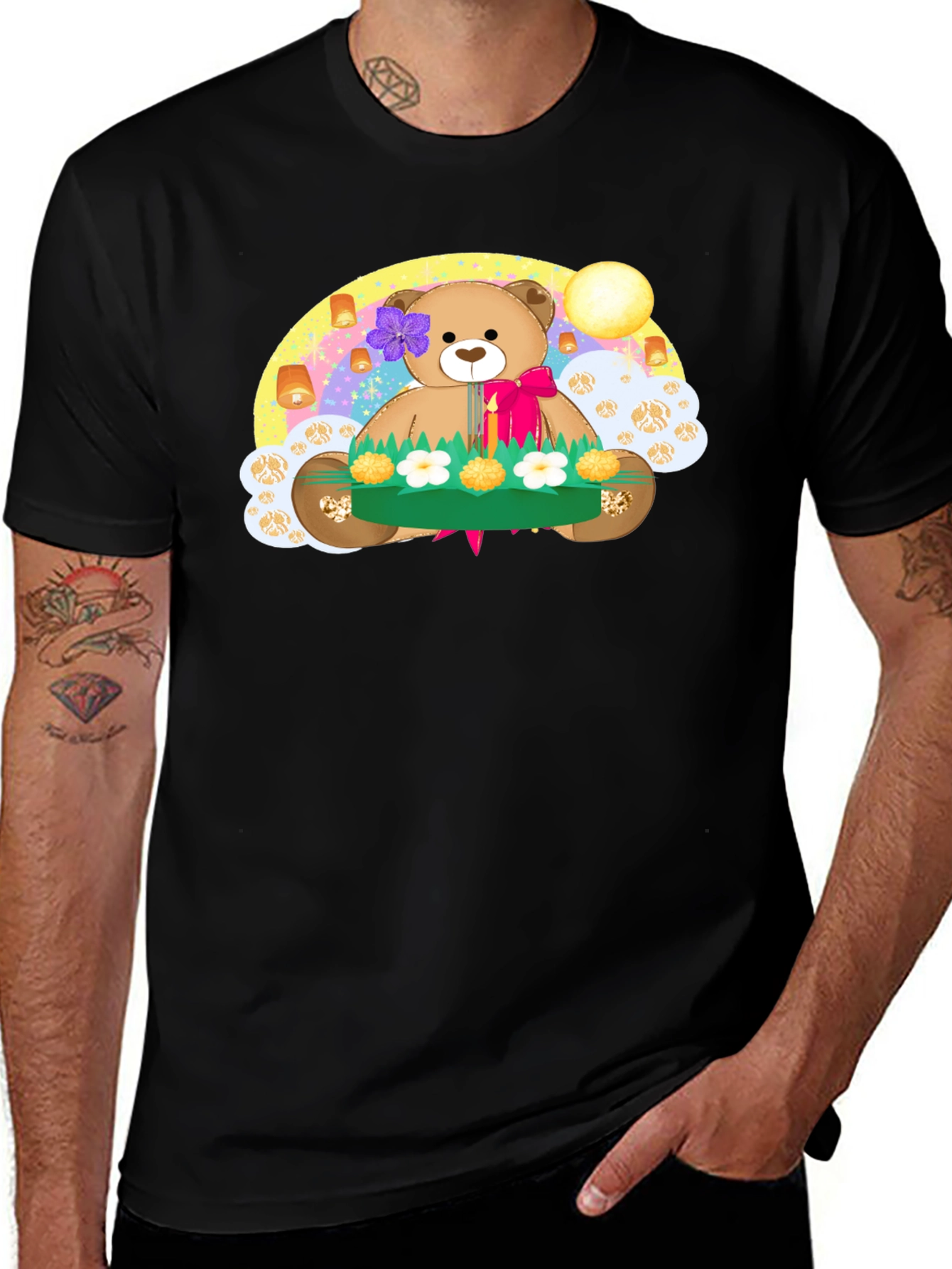 Variant 19 of Cute Teddy Bear Floating Lantern T-Shirt