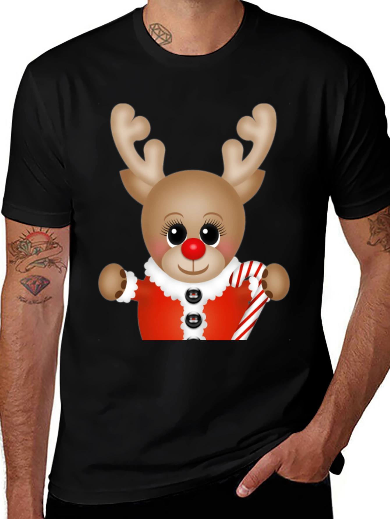 Variant 25 of Festive Reindeer Christmas T-Shirt