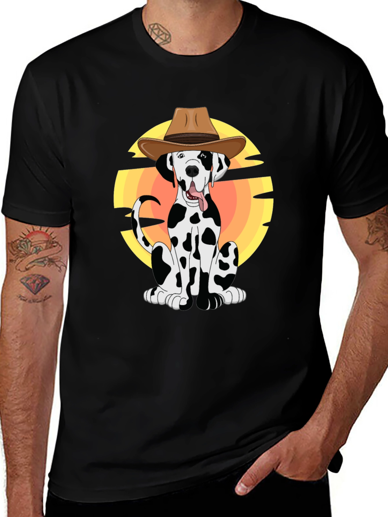 Variant 20 of Dalmatian Dog Cowboy Graphic Tee